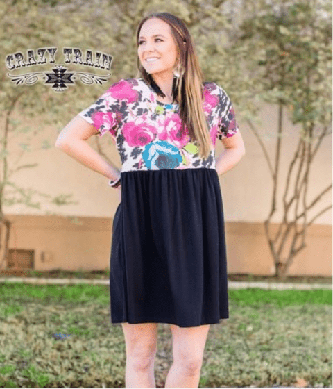 $10 Spring Floral Empire Waist Dress – Last One (Size Medium) - Razels