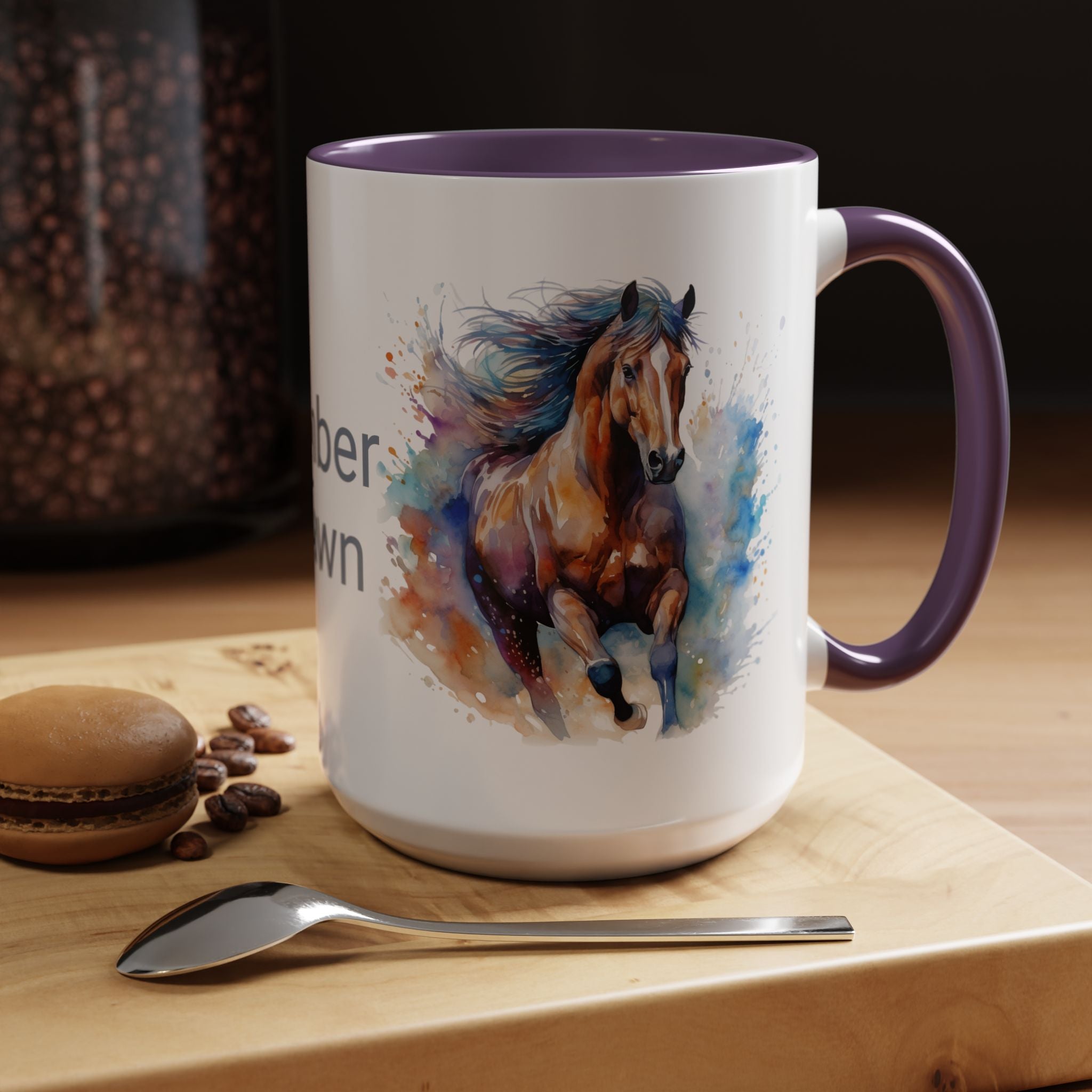 Personalized Horse Coffee Mug | Custom Name Mug for Horse Lovers & Cowgirls, Birthday Horse gift