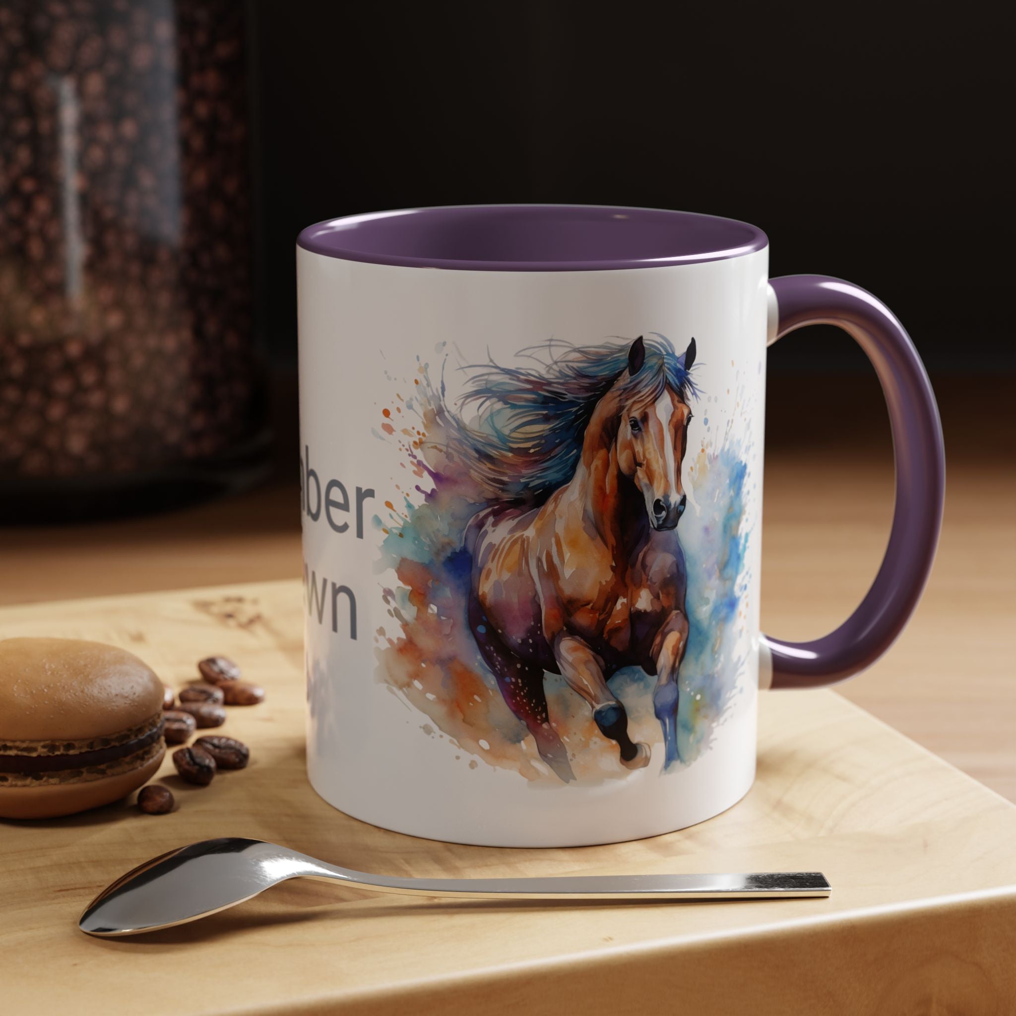 Personalized Horse Coffee Mug | Custom Name Mug for Horse Lovers & Cowgirls, Birthday Horse gift