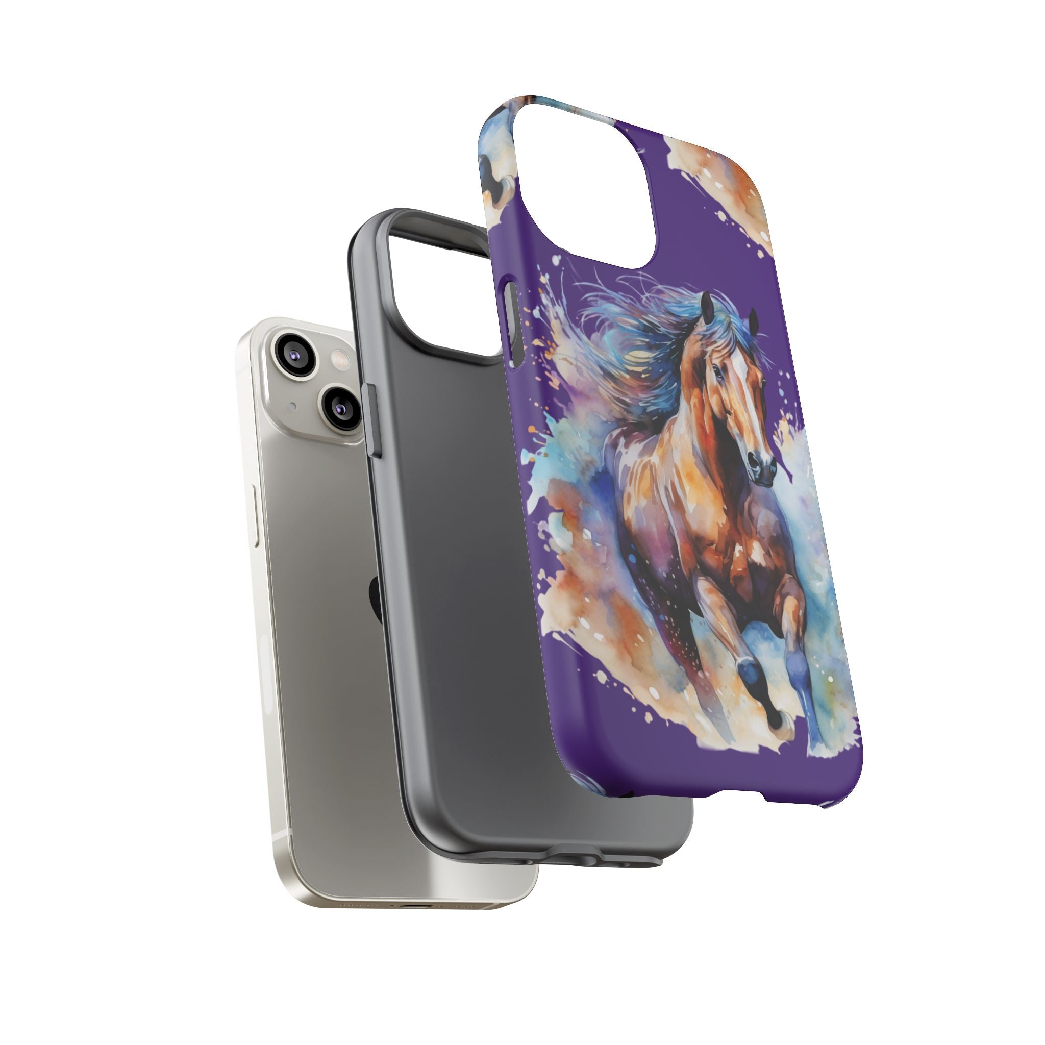 Colorful Horse Phone Case | Impact-Resistant, UV Protected, Horse Iphone Samsung Galaxy Case