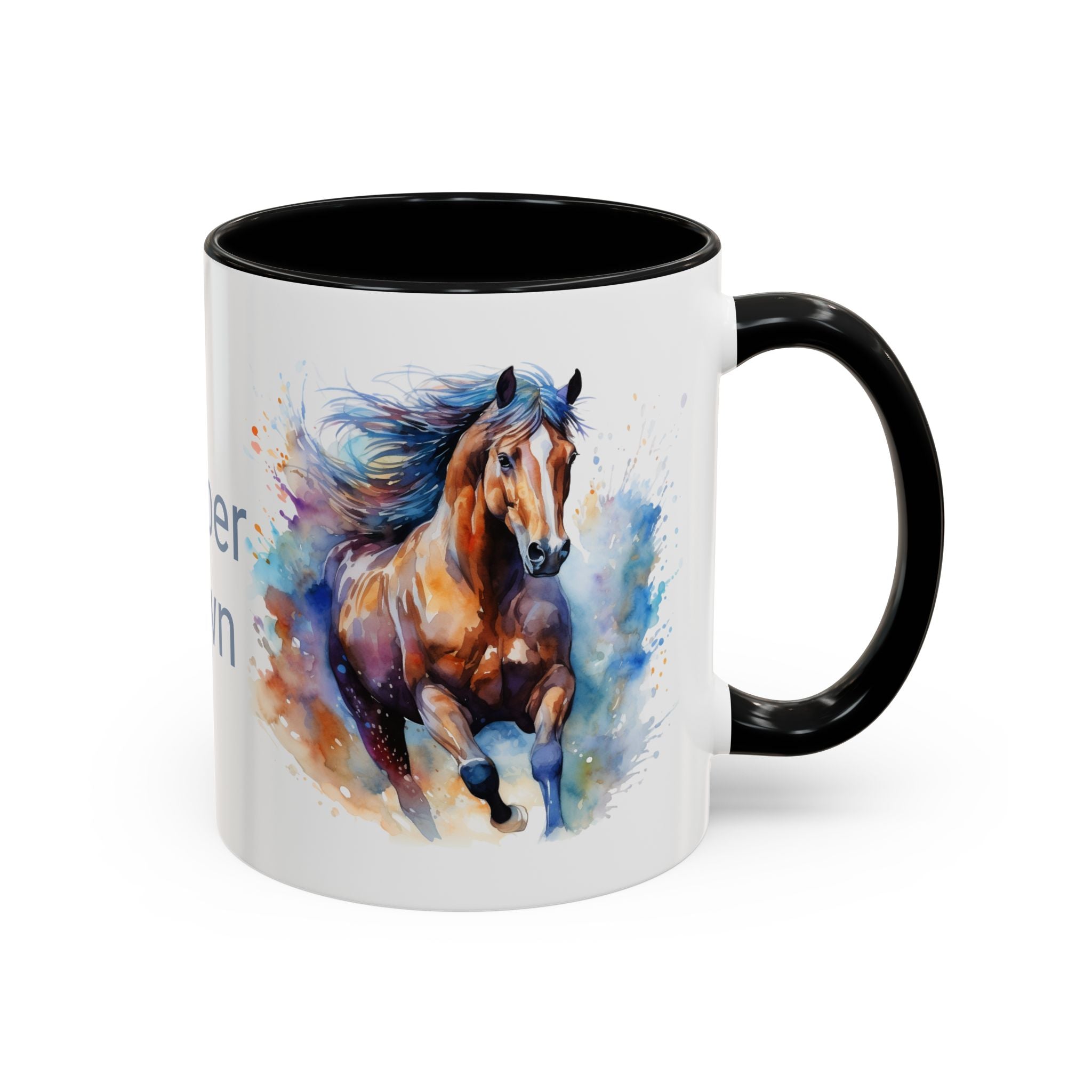Personalized Horse Coffee Mug | Custom Name Mug for Horse Lovers & Cowgirls, Birthday Horse gift