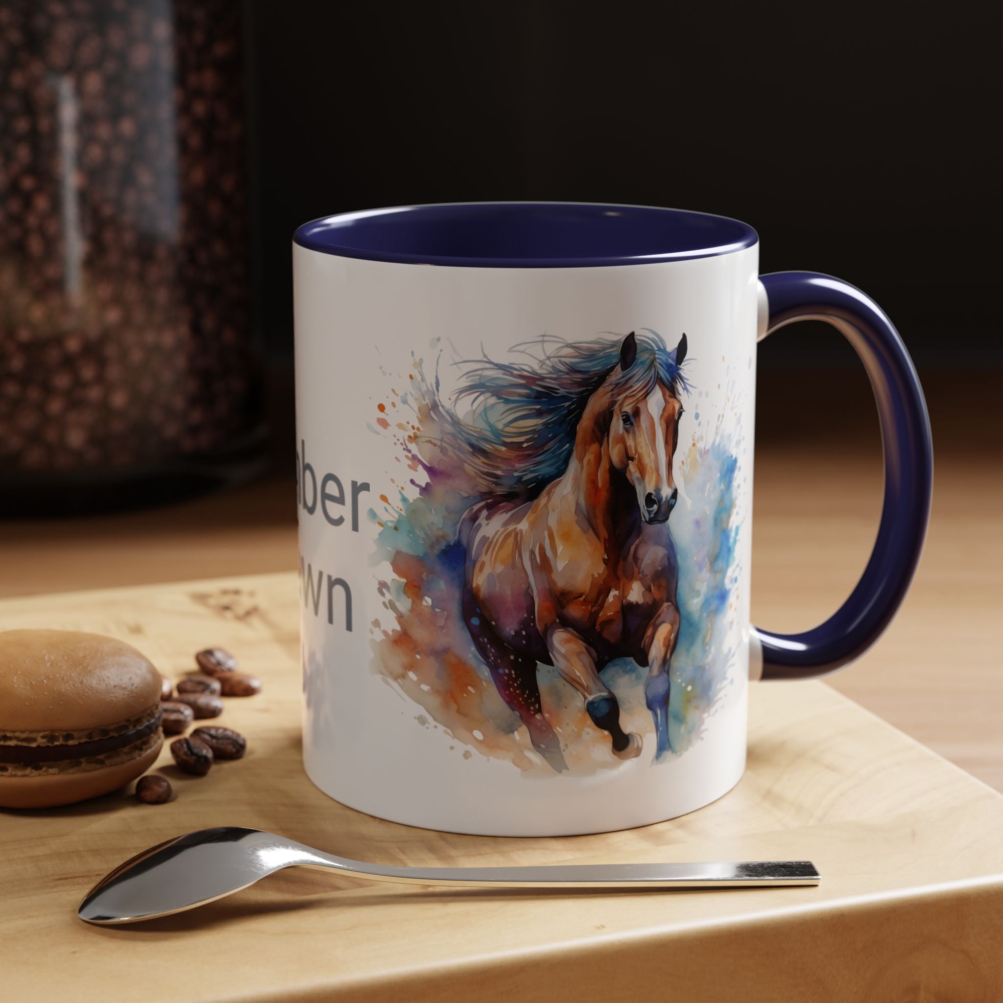 Personalized Horse Coffee Mug | Custom Name Mug for Horse Lovers & Cowgirls, Birthday Horse gift