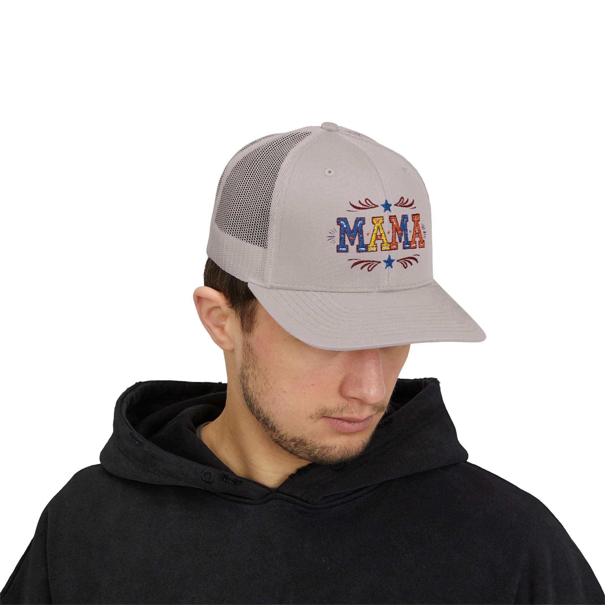 Colorful Mama Trucker Cap , Trendy Snapback Hat for Moms, Mothers Day Gift