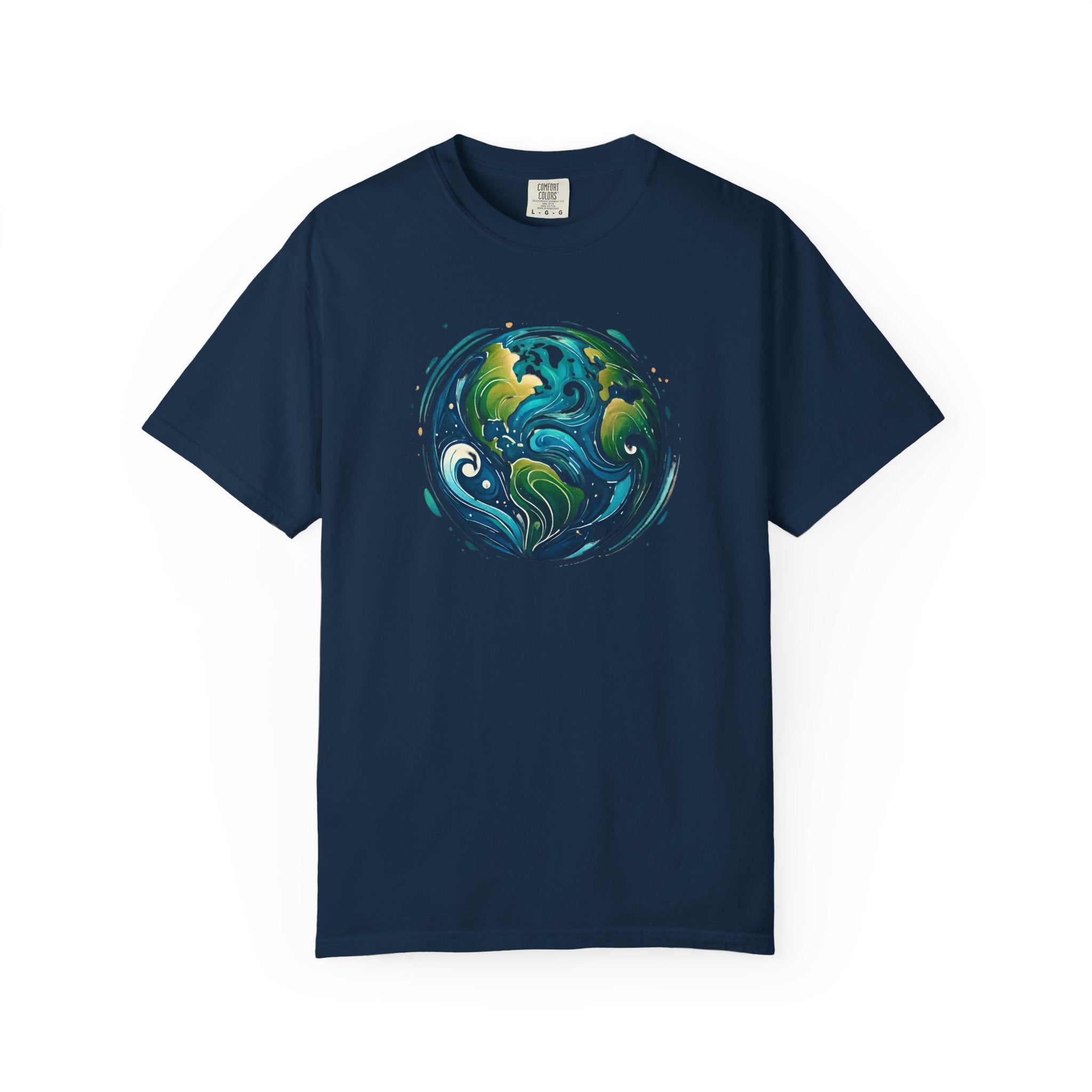 Earth Waves Graphic T-Shirt - Eco-Friendly Unisex Tee, Sustainable Fashion, Nature Lover Gift, Climate Activism, Casual Wear