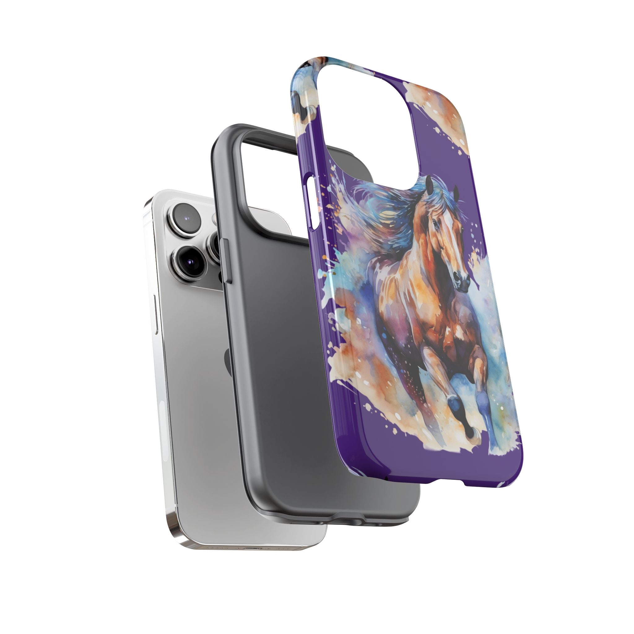 Colorful Horse Phone Case | Impact-Resistant, UV Protected, Horse Iphone Samsung Galaxy Case