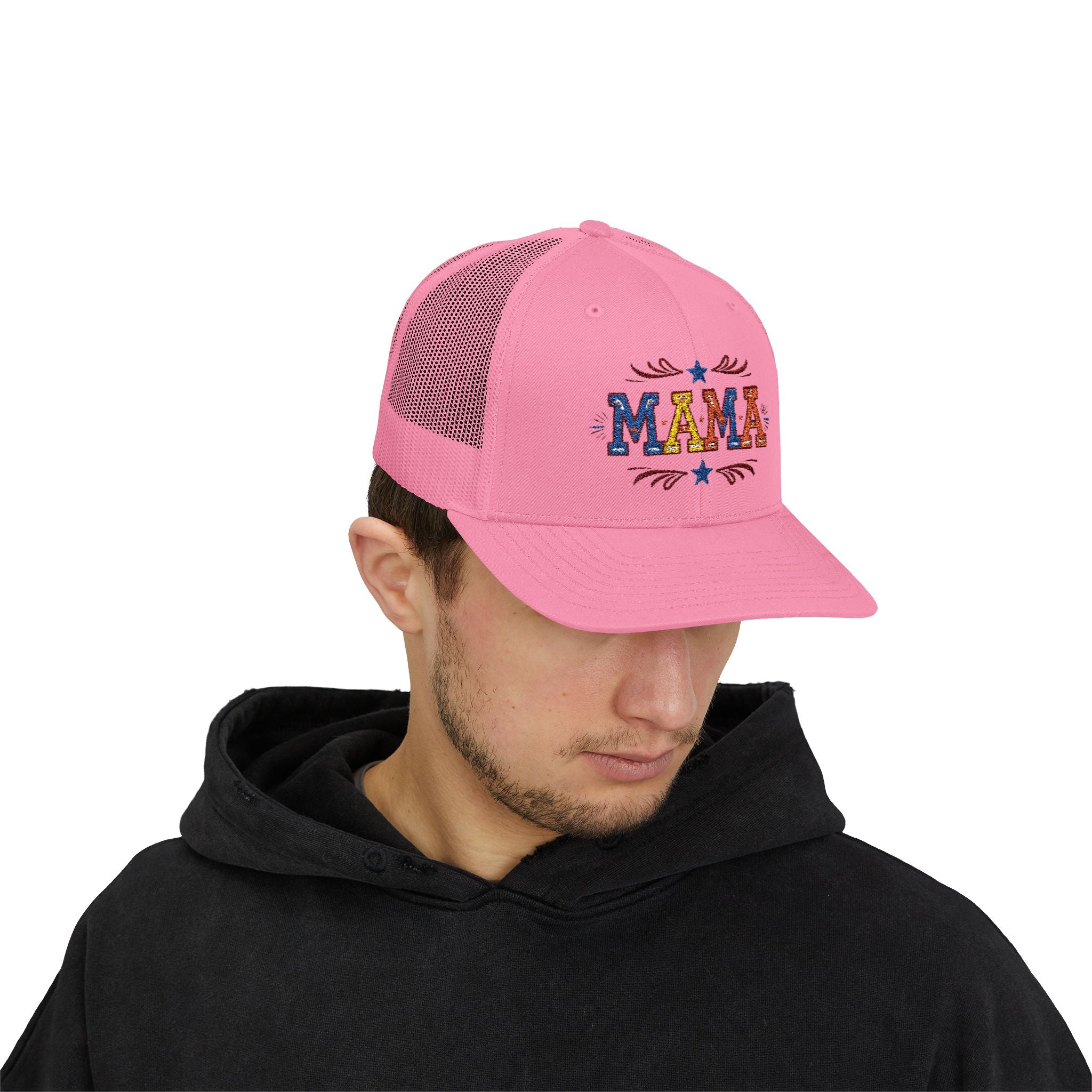 Colorful Mama Trucker Cap , Trendy Snapback Hat for Moms, Mothers Day Gift