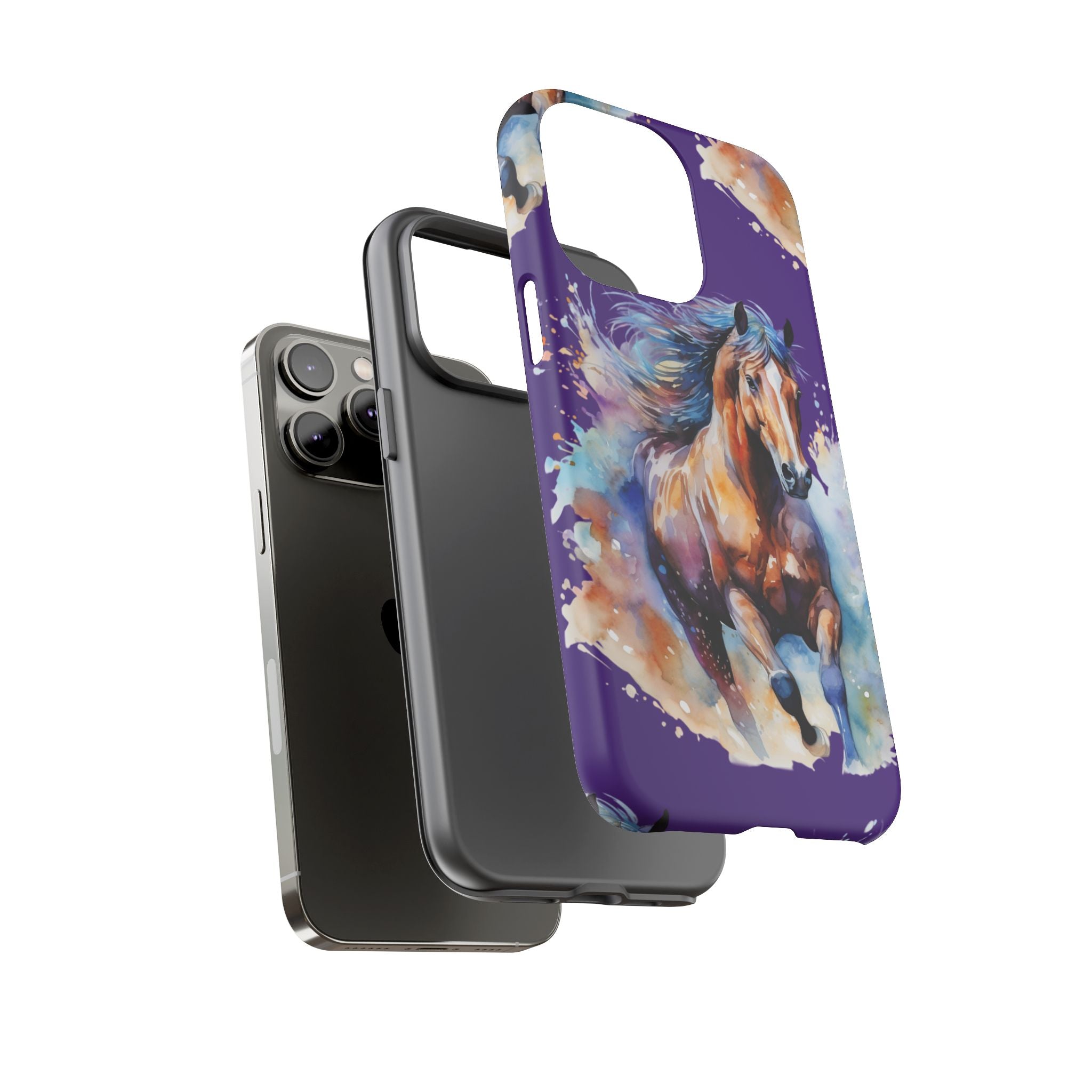 Colorful Horse Phone Case | Impact-Resistant, UV Protected, Horse Iphone Samsung Galaxy Case