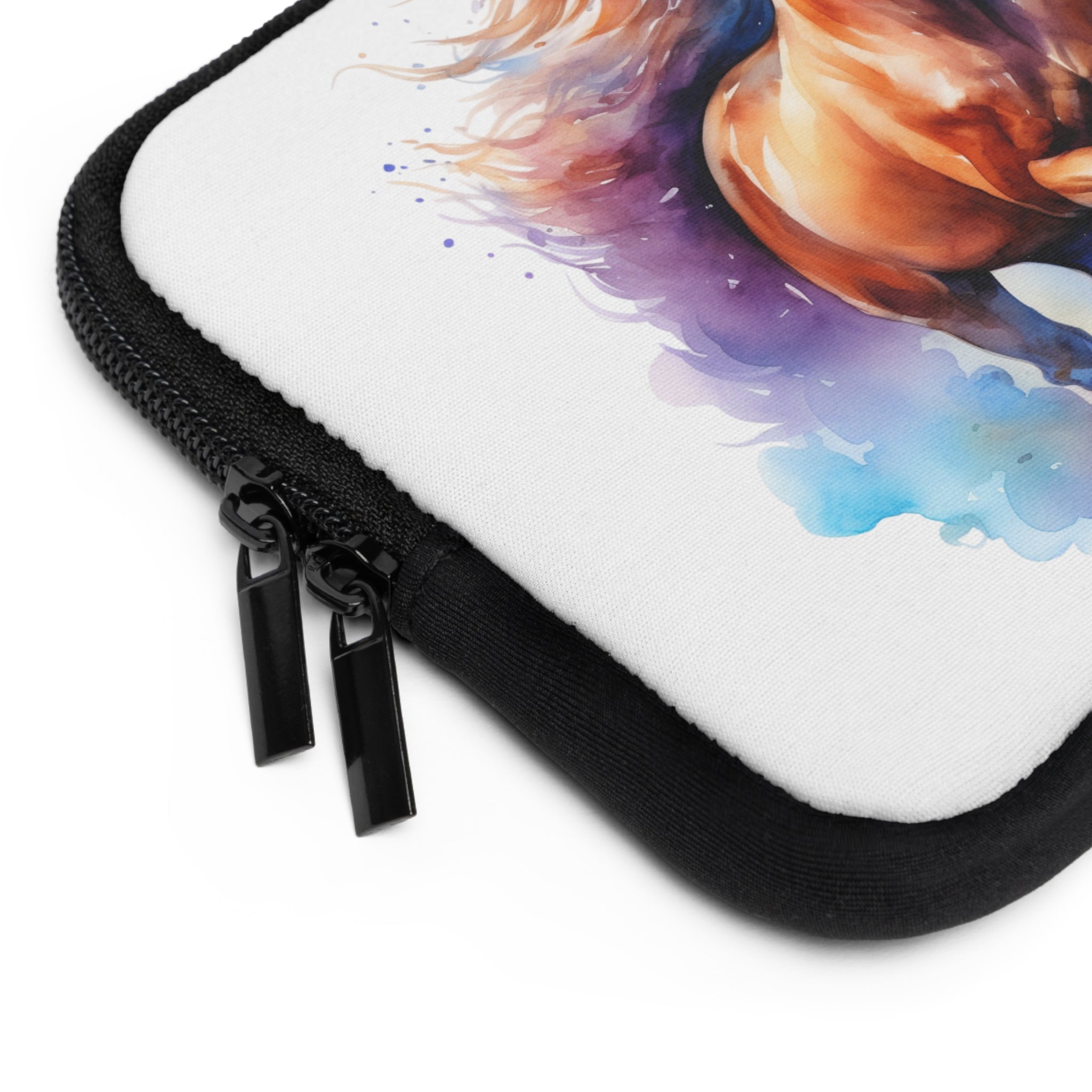 Personalized Horse Laptop Sleeve, Watercolor Horse Case, Custom Name Tech Sleeve, Back to School Gift, Horse Girl Gift, Cowgirl Laptop Cover