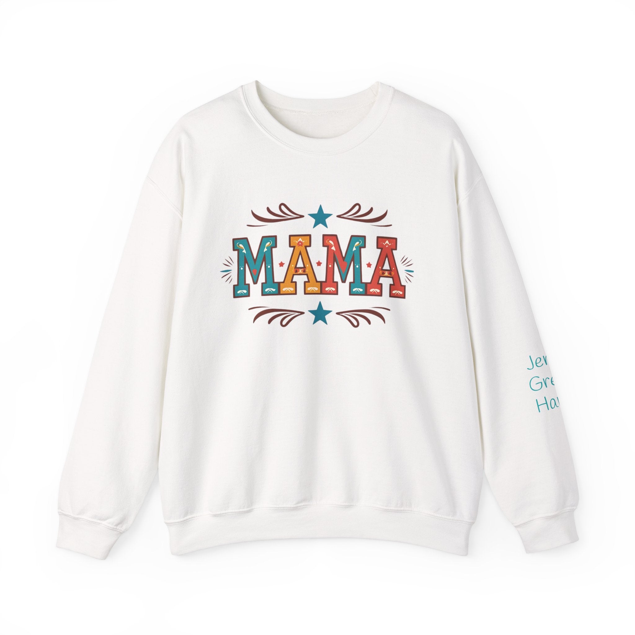 Western MAMA Sweatshirt, Custom Mom Gift with Kids Names, Cozy Mothers Day Crewneck
