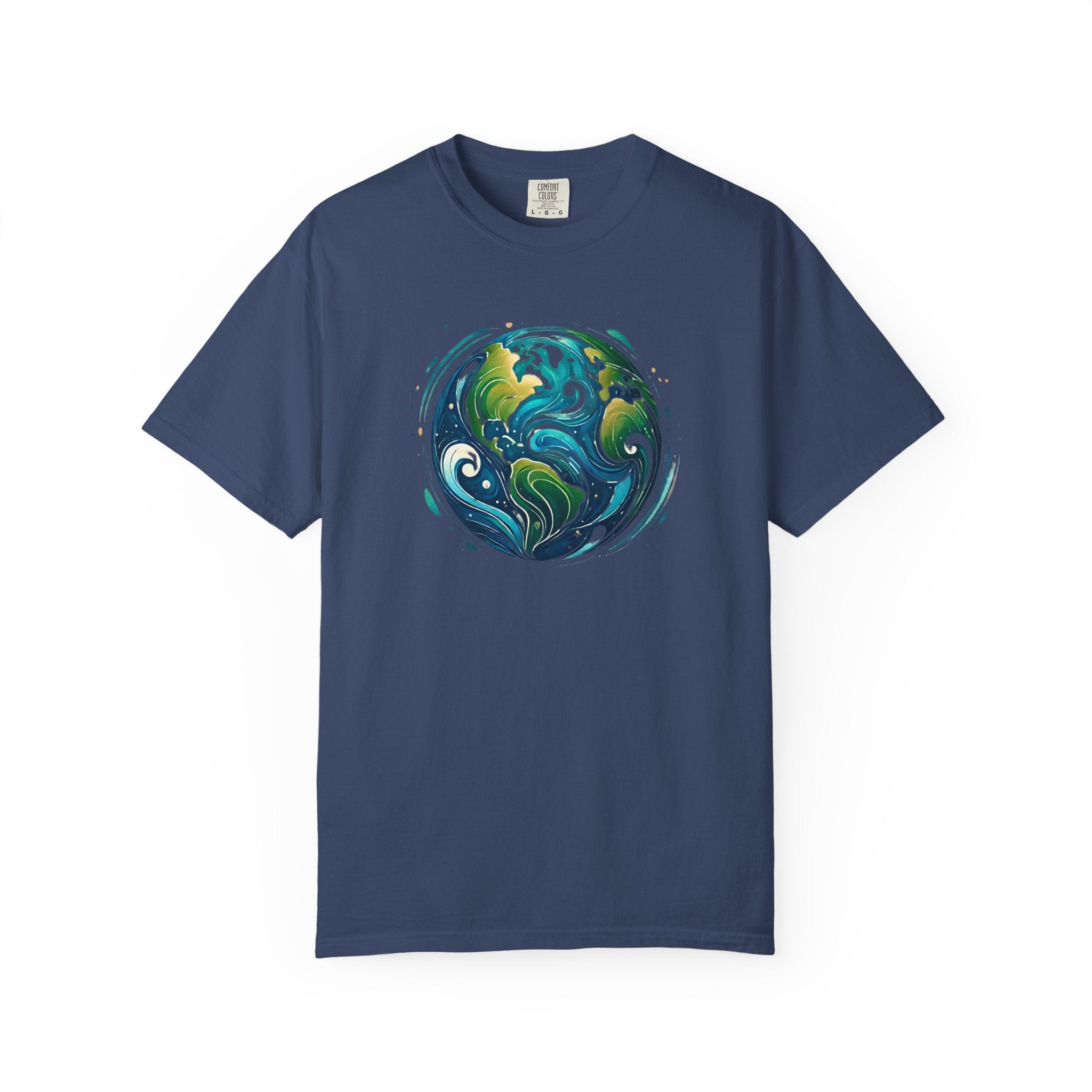 Earth Waves Graphic T-Shirt - Eco-Friendly Unisex Tee, Sustainable Fashion, Nature Lover Gift, Climate Activism, Casual Wear
