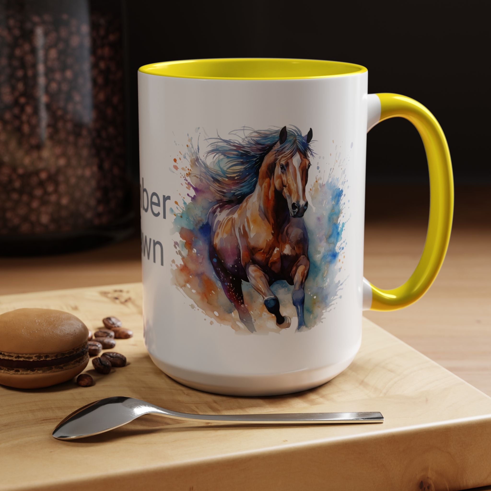 Personalized Horse Coffee Mug | Custom Name Mug for Horse Lovers & Cowgirls, Birthday Horse gift