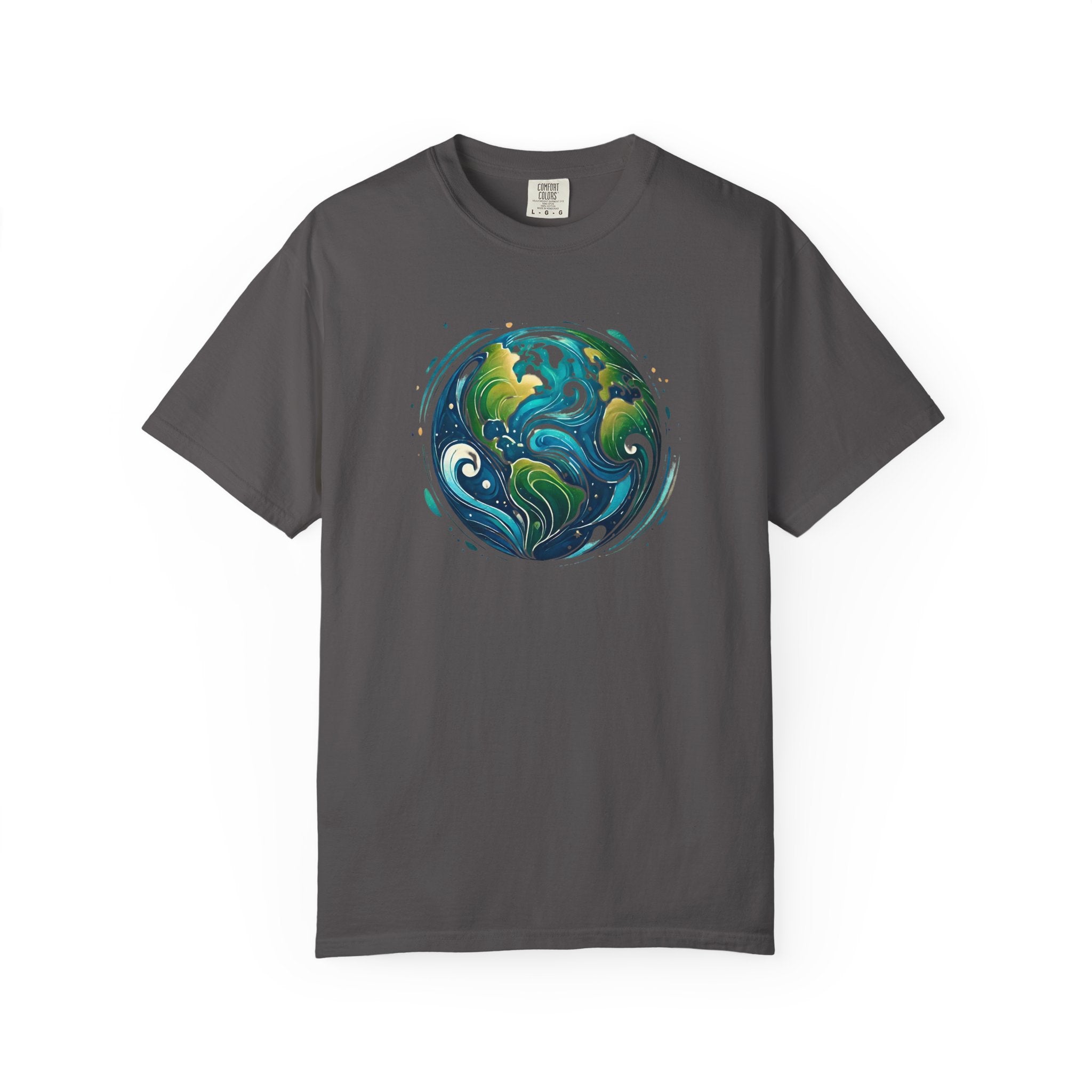 Earth Waves Graphic T-Shirt - Eco-Friendly Unisex Tee, Sustainable Fashion, Nature Lover Gift, Climate Activism, Casual Wear