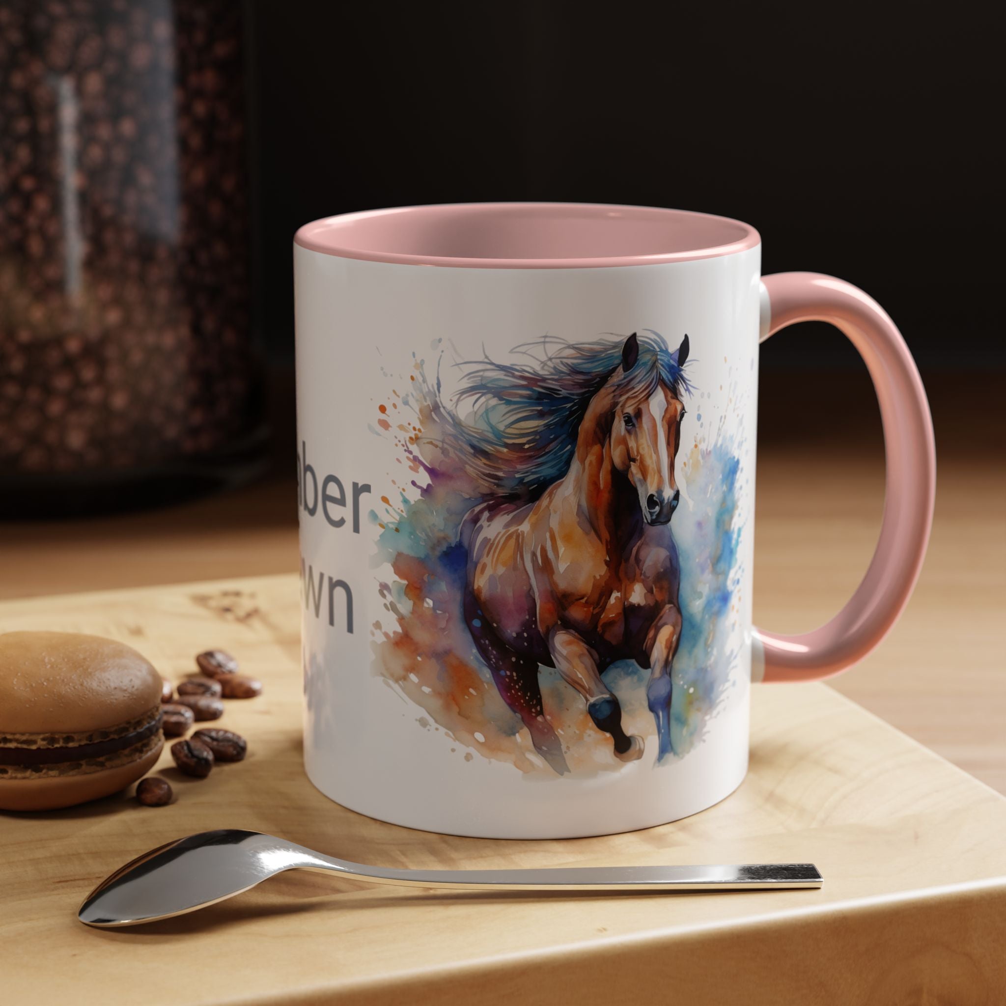 Personalized Horse Coffee Mug | Custom Name Mug for Horse Lovers & Cowgirls, Birthday Horse gift