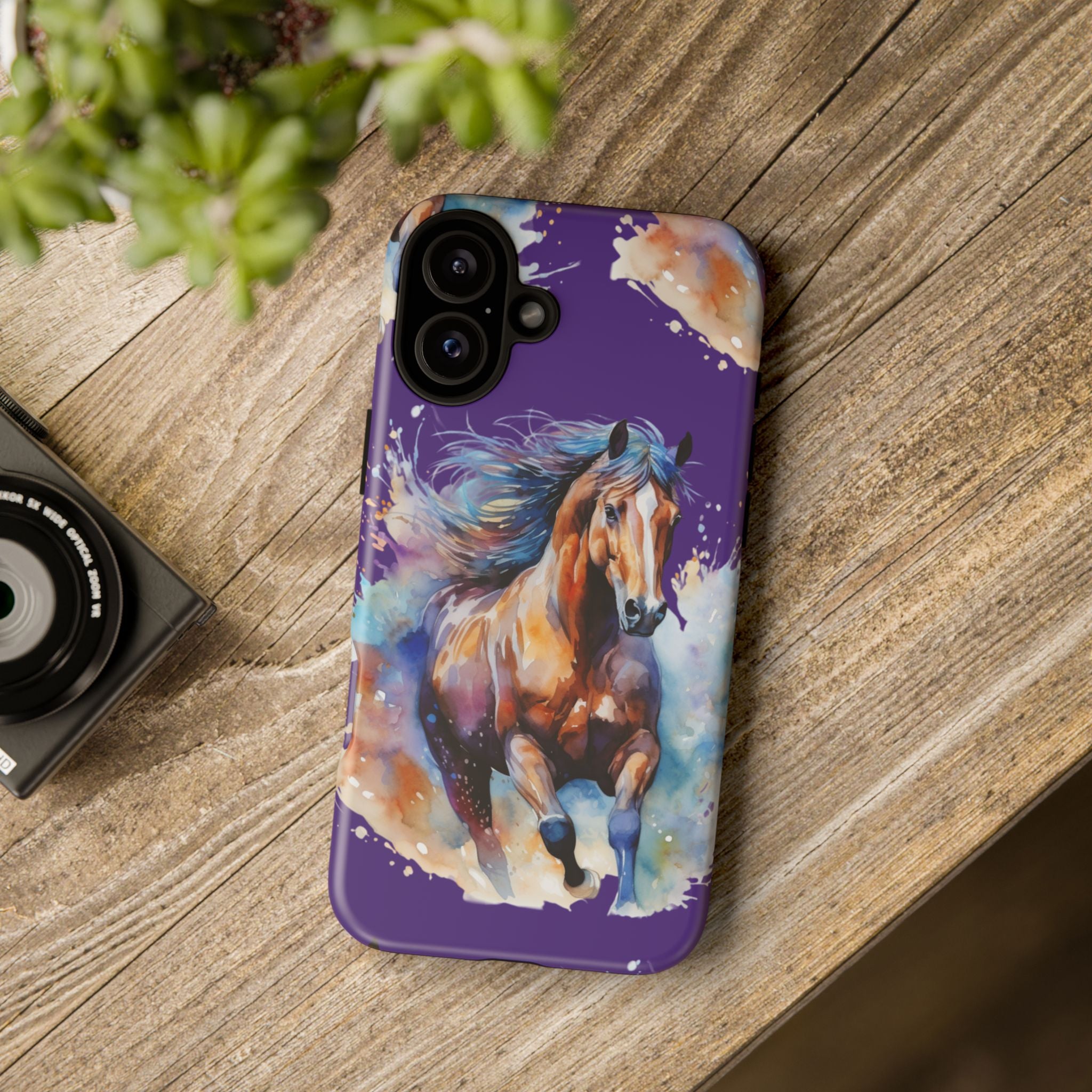 Colorful Horse Phone Case | Impact-Resistant, UV Protected, Horse Iphone Samsung Galaxy Case
