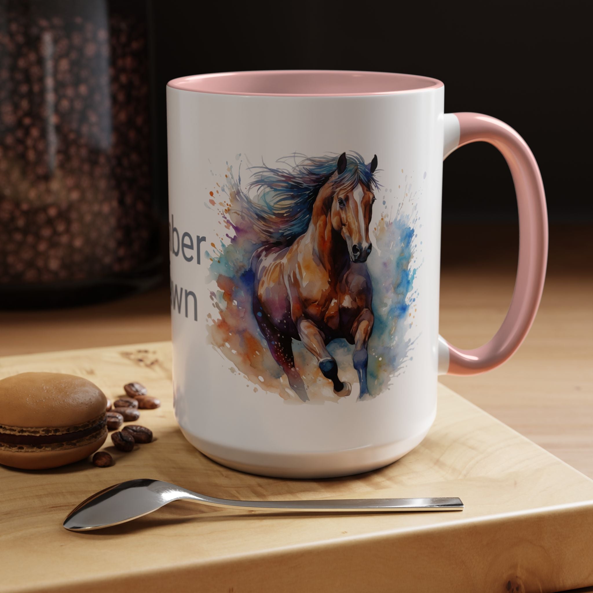 Personalized Horse Coffee Mug | Custom Name Mug for Horse Lovers & Cowgirls, Birthday Horse gift
