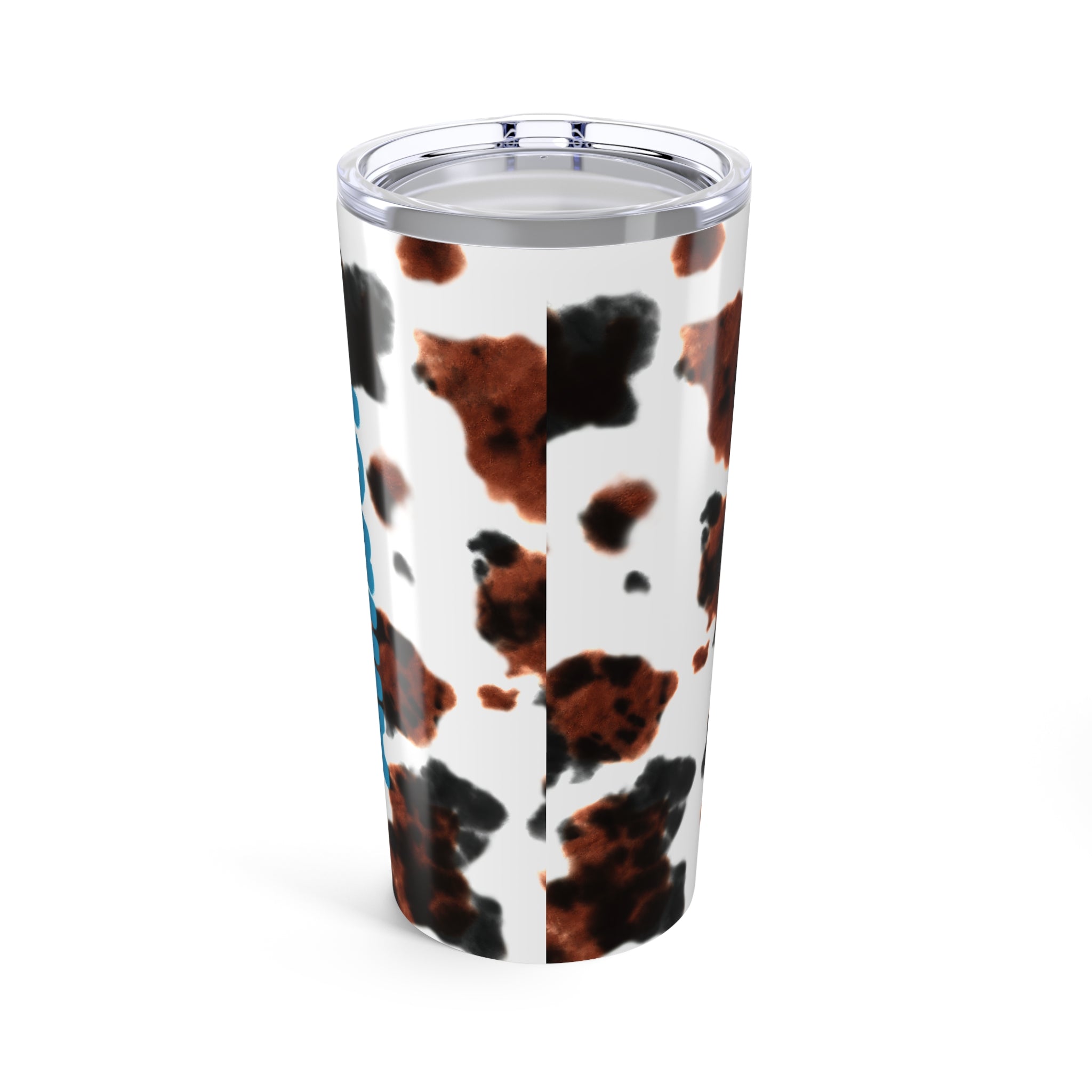 PERSONALIZED NAME Brindle Cow Print Tumbler, 20oz Stainless Steel Travel Mug