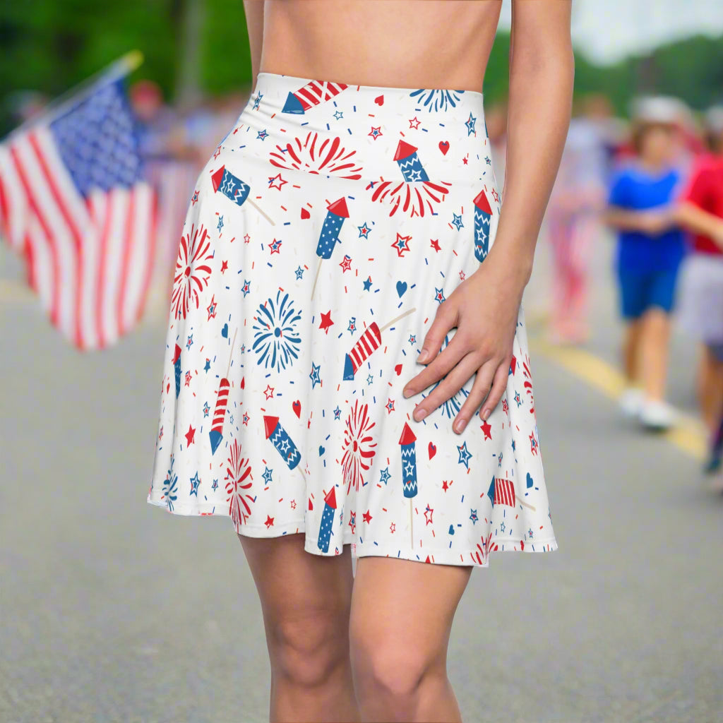 4th of july skirt, patriotic mini skirt