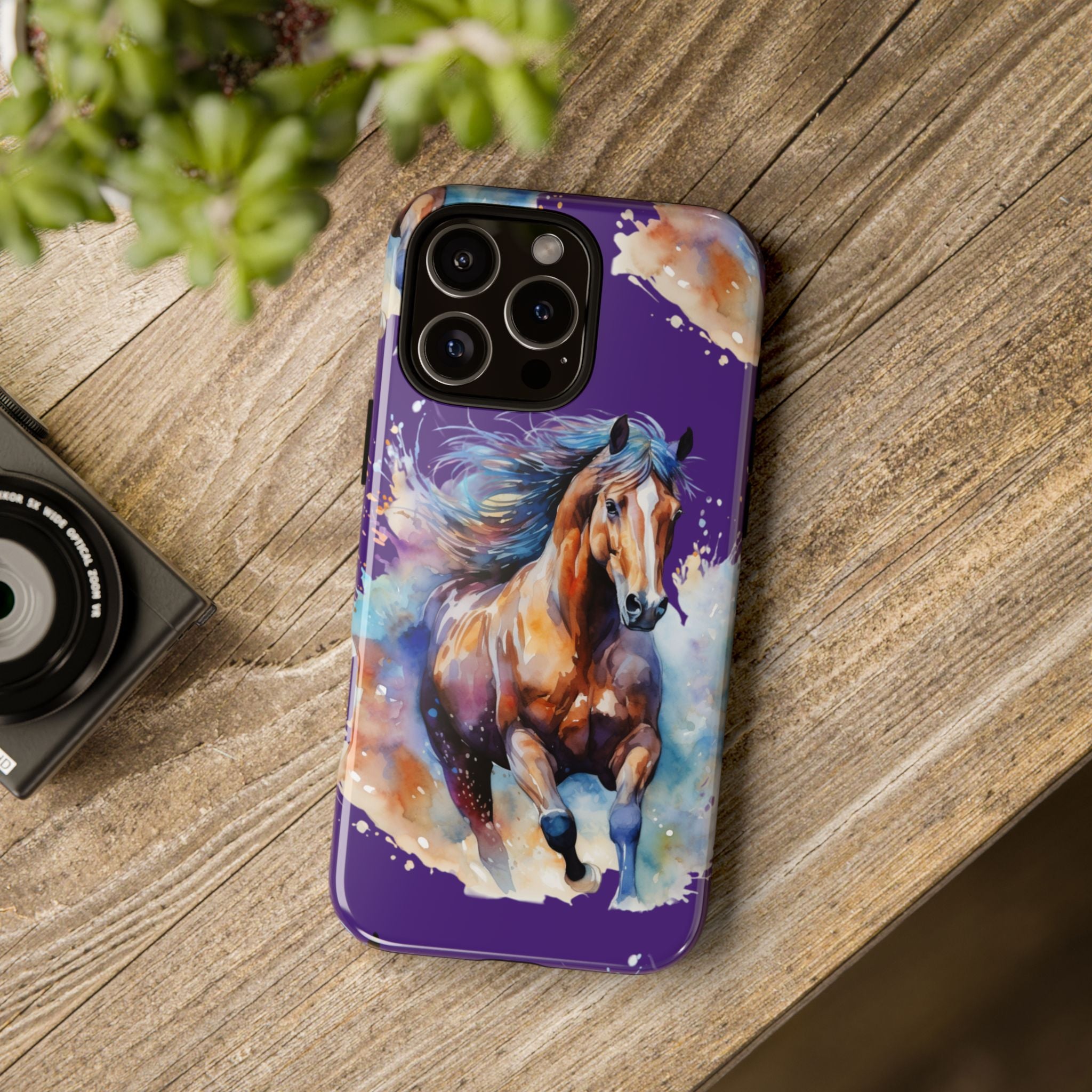 Colorful Horse Phone Case | Impact-Resistant, UV Protected, Horse Iphone Samsung Galaxy Case