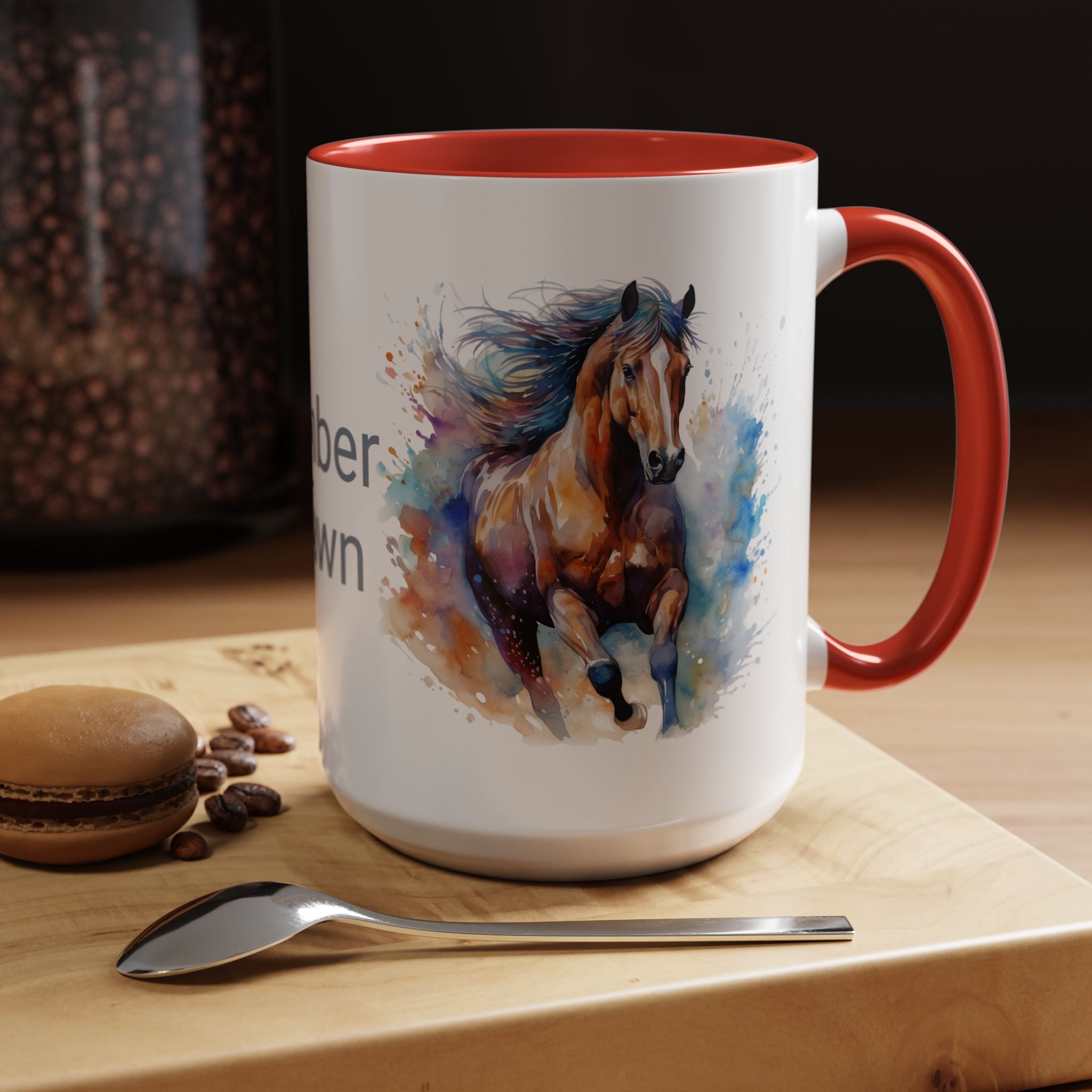 Personalized Horse Coffee Mug | Custom Name Mug for Horse Lovers & Cowgirls, Birthday Horse gift