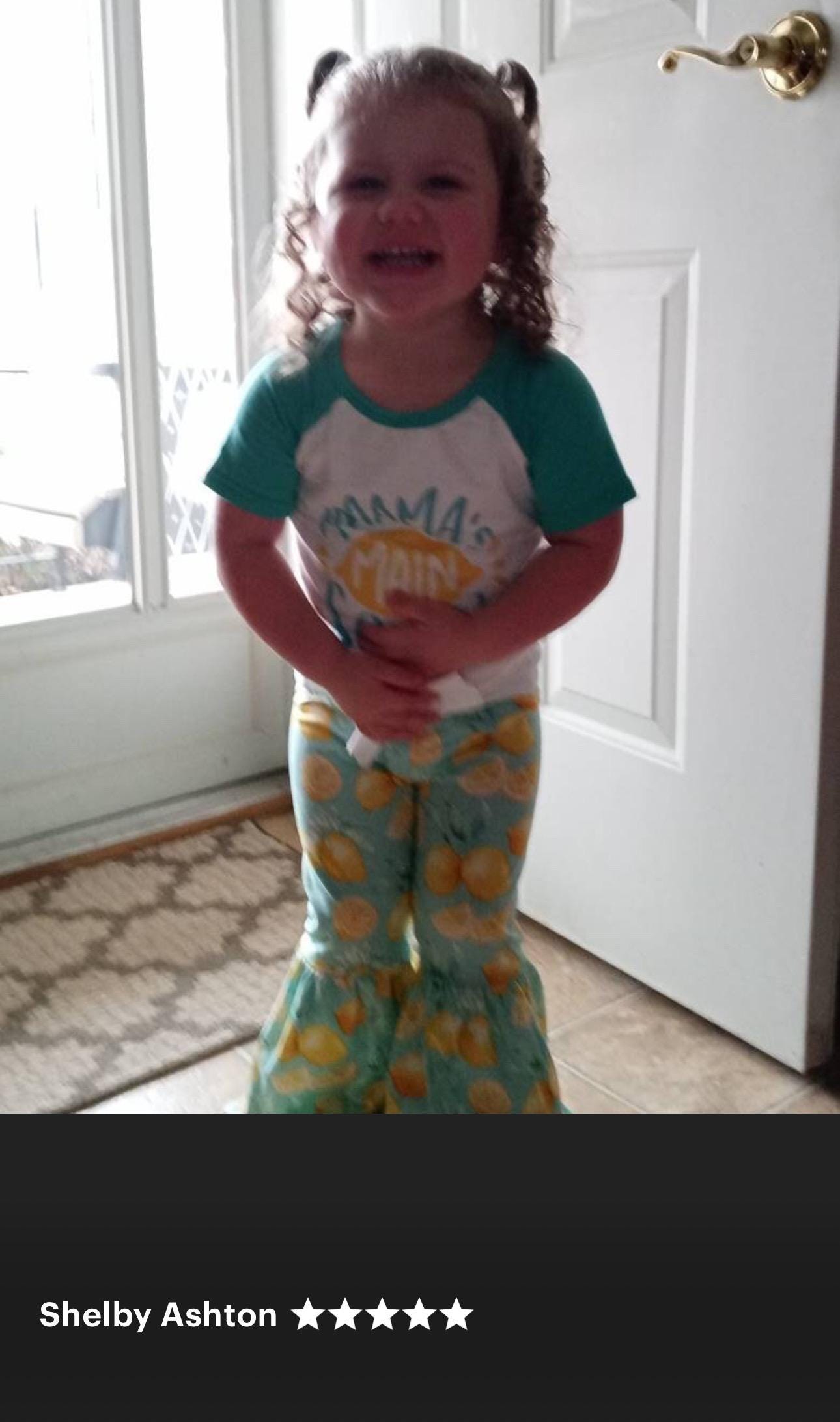 🍋 Mamas Main Squeeze Bell Bottom Outfit - a cheerful lemon-themed outfit! This adorable set features a playful "Mama's Main Squeeze" t-shirt and bell bottoms with an all over lemon print, adding a burst of sunshine to any day.