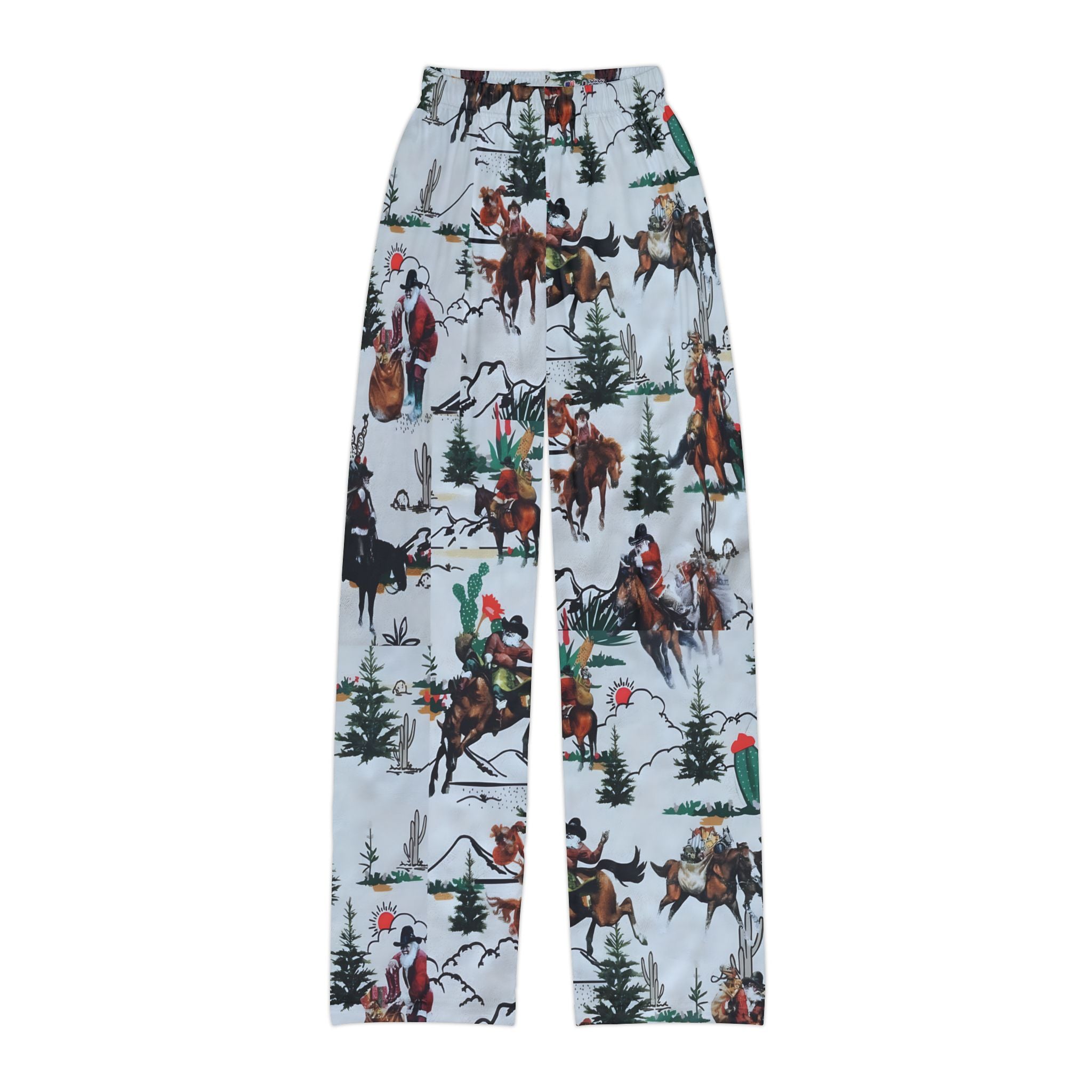 Cowboy Santa Pajama Pants | Matching Family Christmas Pajamas | Soft & Comfy Kids Sleepwear