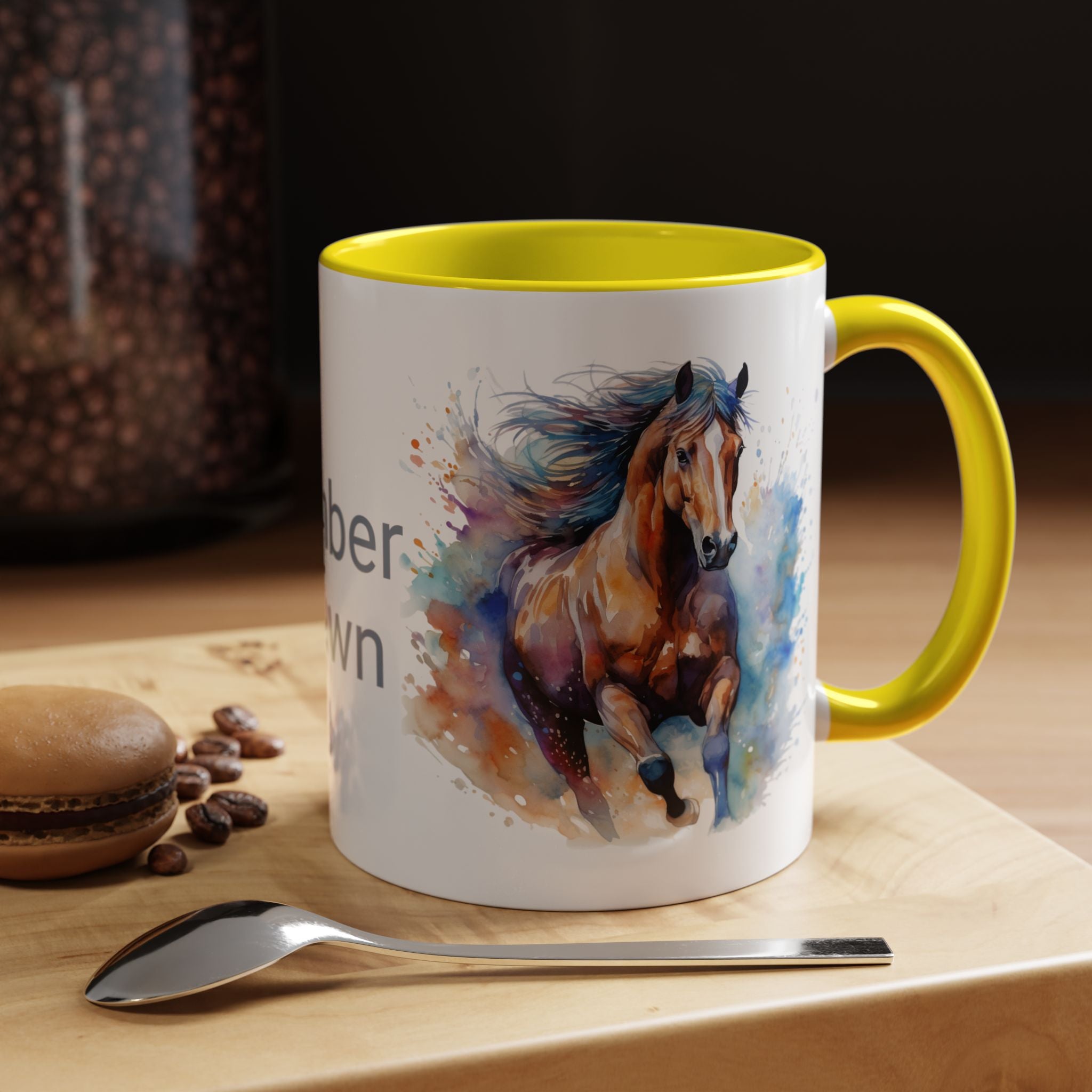 Personalized Horse Coffee Mug | Custom Name Mug for Horse Lovers & Cowgirls, Birthday Horse gift