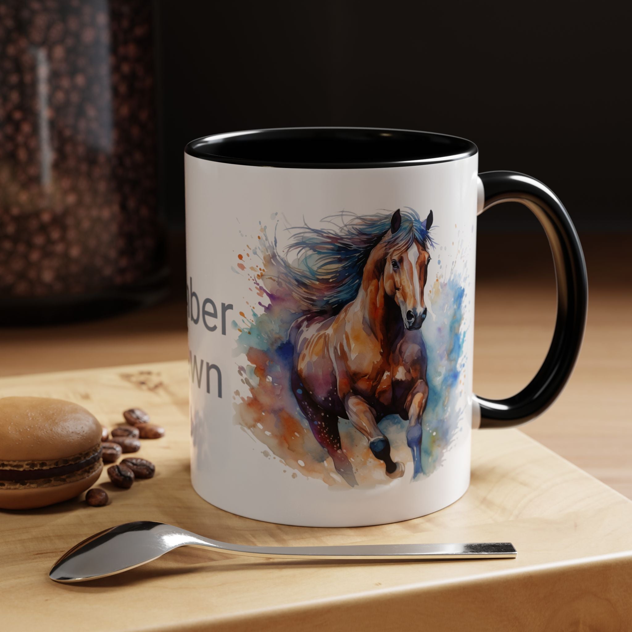 Personalized Horse Coffee Mug | Custom Name Mug for Horse Lovers & Cowgirls, Birthday Horse gift