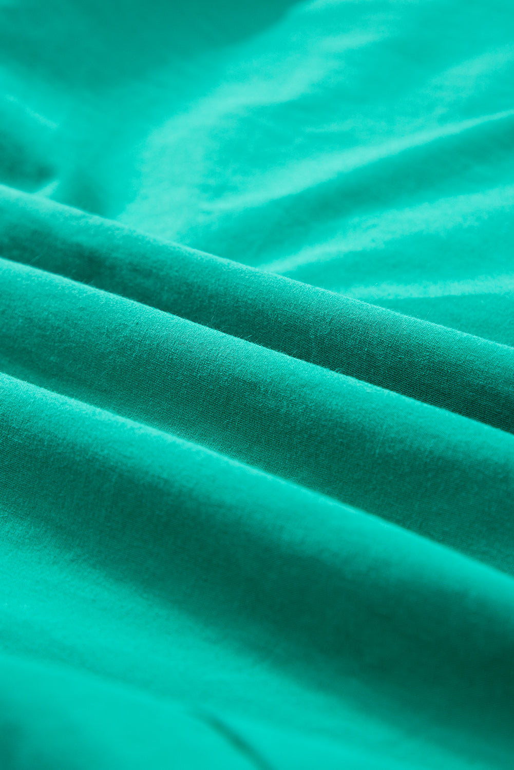 Bright Green Ruffle Shirt Dress – Women's Cotton Summer Mini Dress, Button Down Casual Outfit