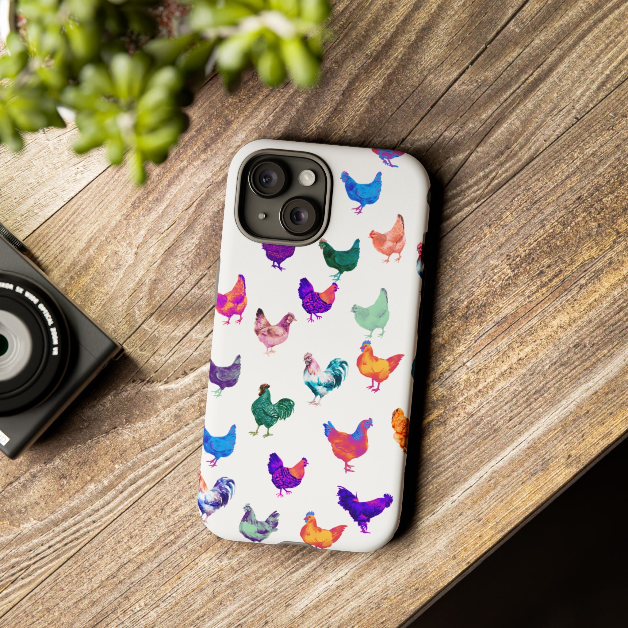 Cute Chicken Phone Case, Neon Chicken Phone Case, Chicken Lover Gift, QUIRKY PHONE CASE