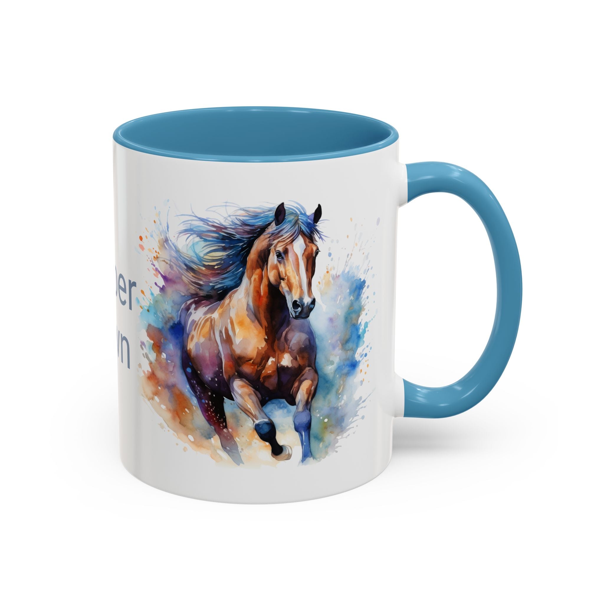Personalized Horse Coffee Mug | Custom Name Mug for Horse Lovers & Cowgirls, Birthday Horse gift