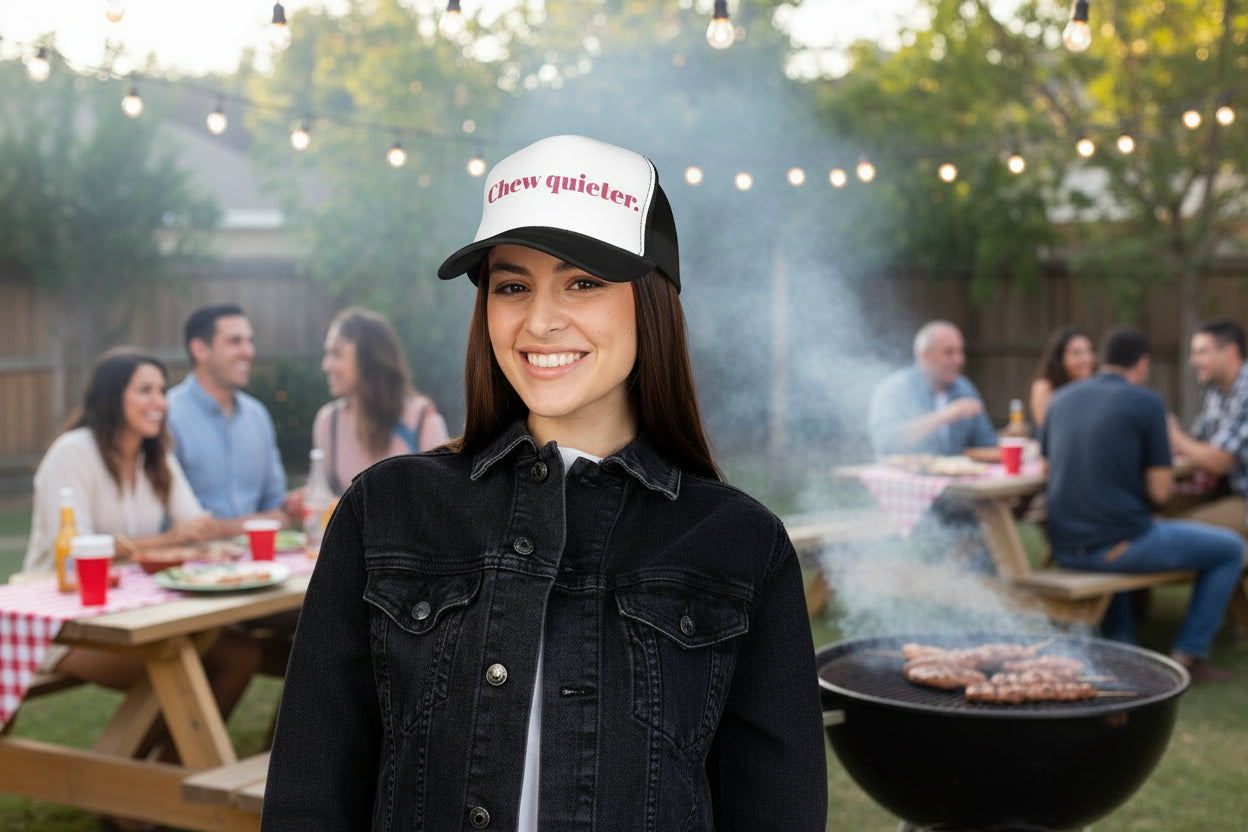 CHEW Quieter Foam Trucker Hat | Funny Embroidered Cap | Custom Humor Hat -Razels