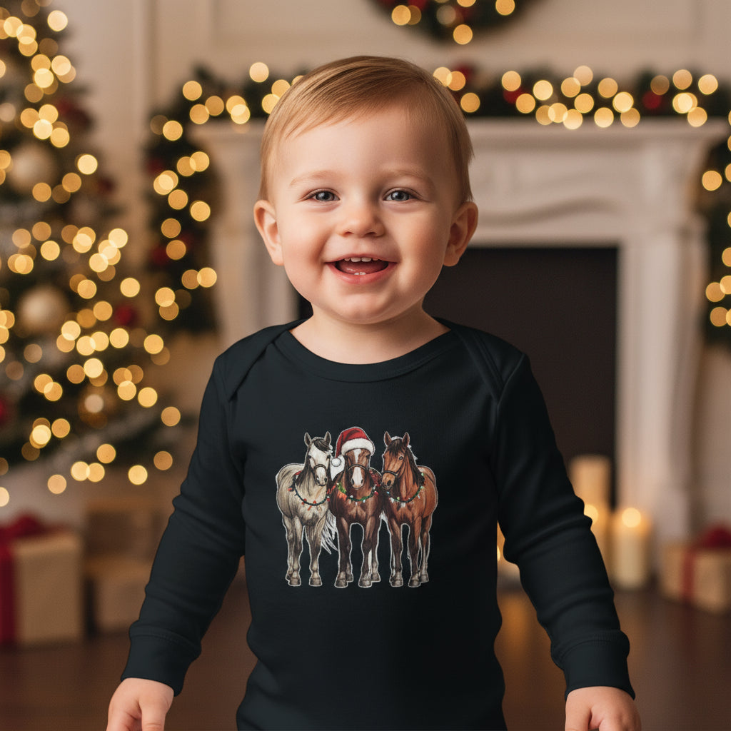 BLACK COWBOY CRHSTIMAS ONSIE ROMPER