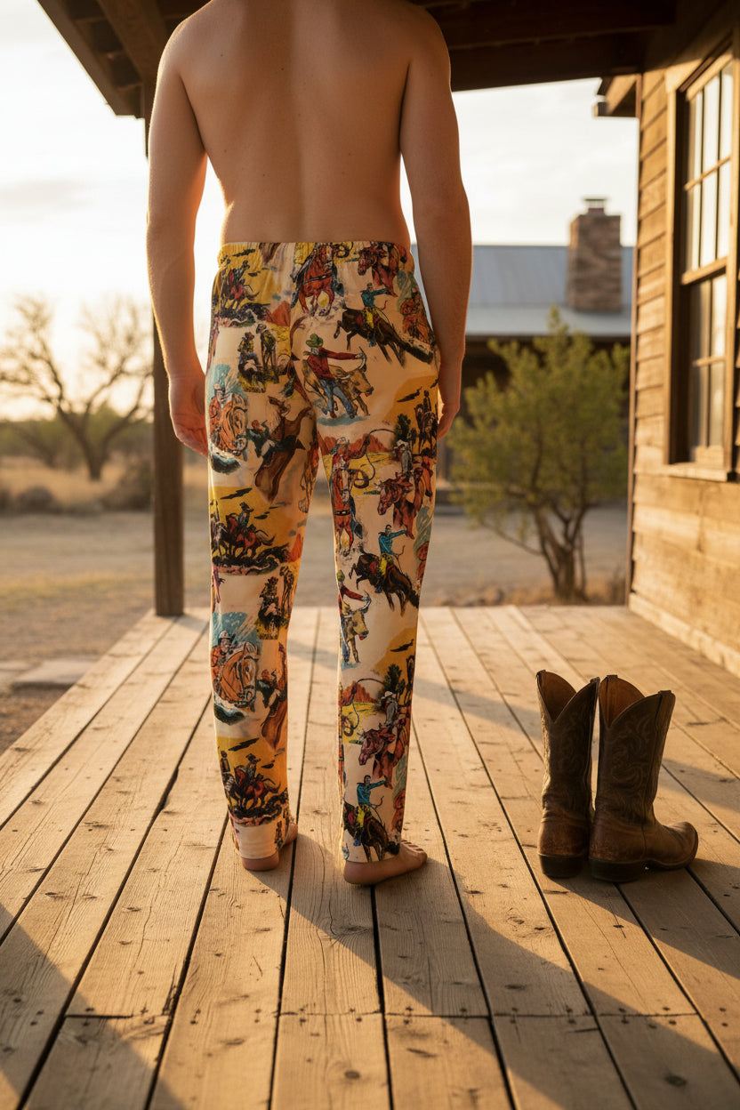 COWBOY PAJAMA PANTS, RETRO COWBOY PJS
