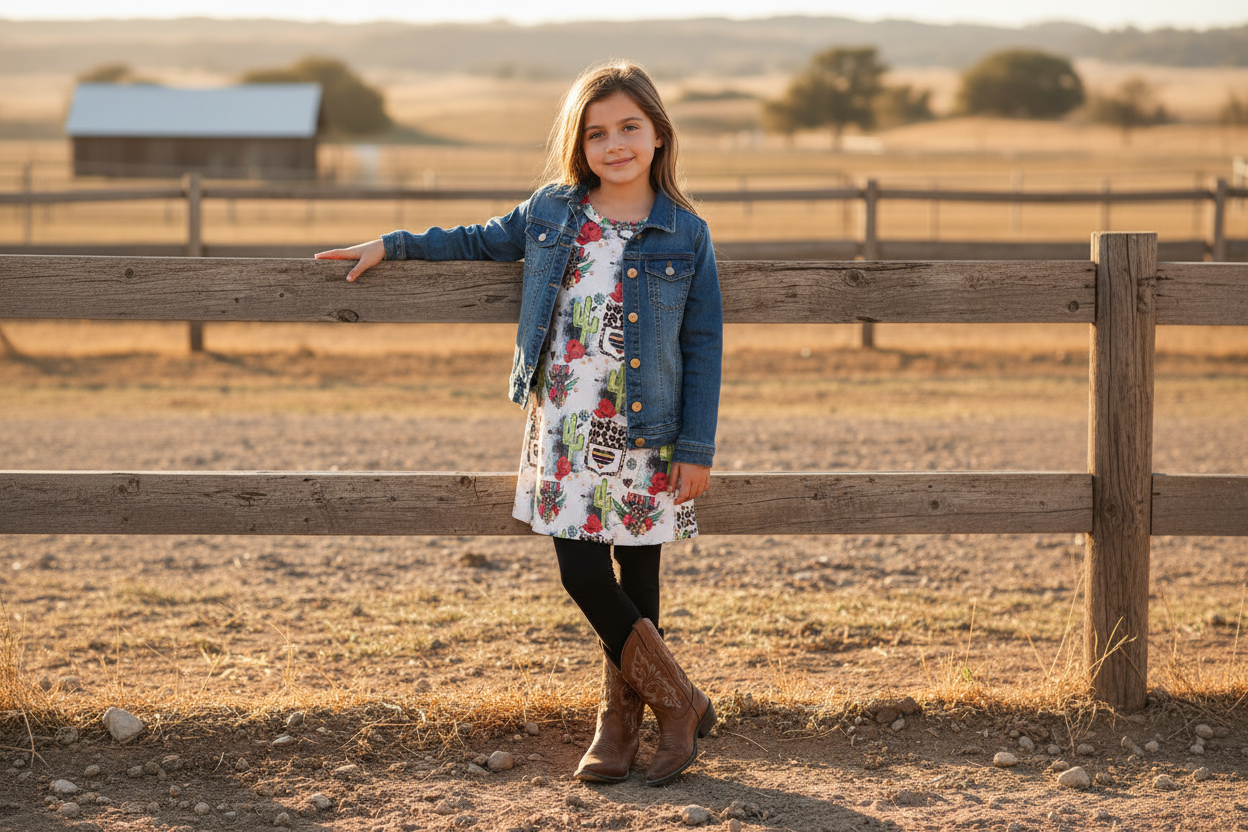 Rodeo T-Shirt Dress – Western Cowgirl Dress for Kids & Toddlers