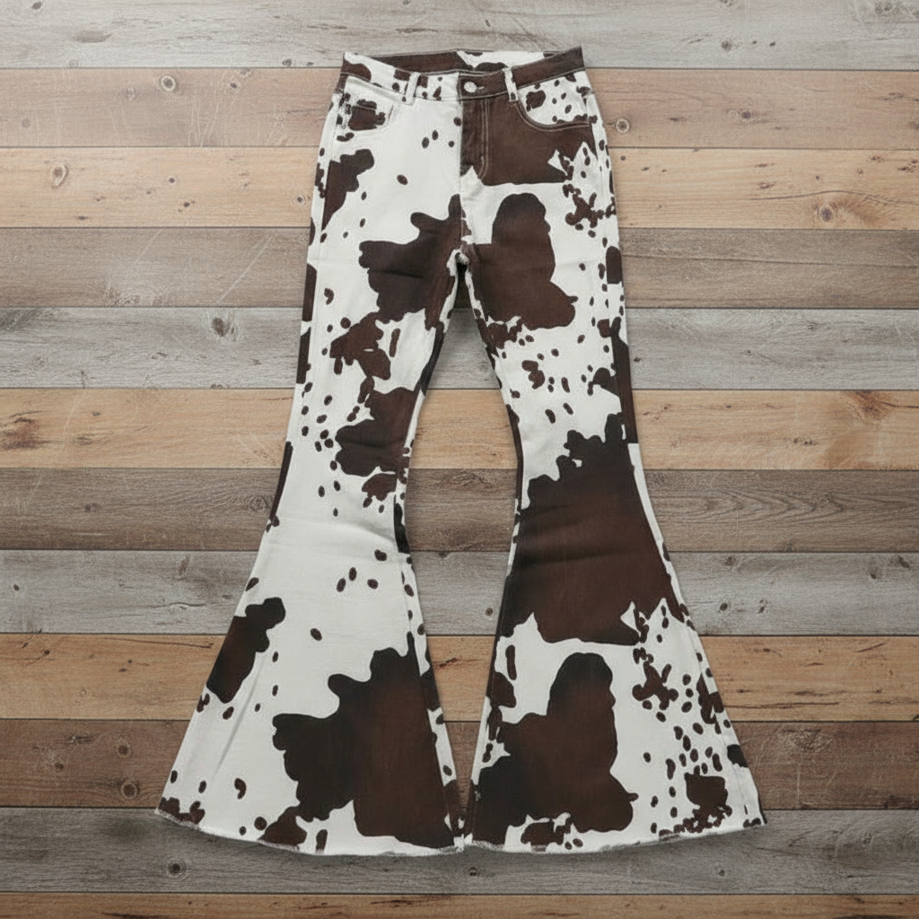 Cowprint_Cowgirl_Jeans_Women_s_Western_Bell_Bottoms_Matching_Mom_Me_Outfit_-Razels