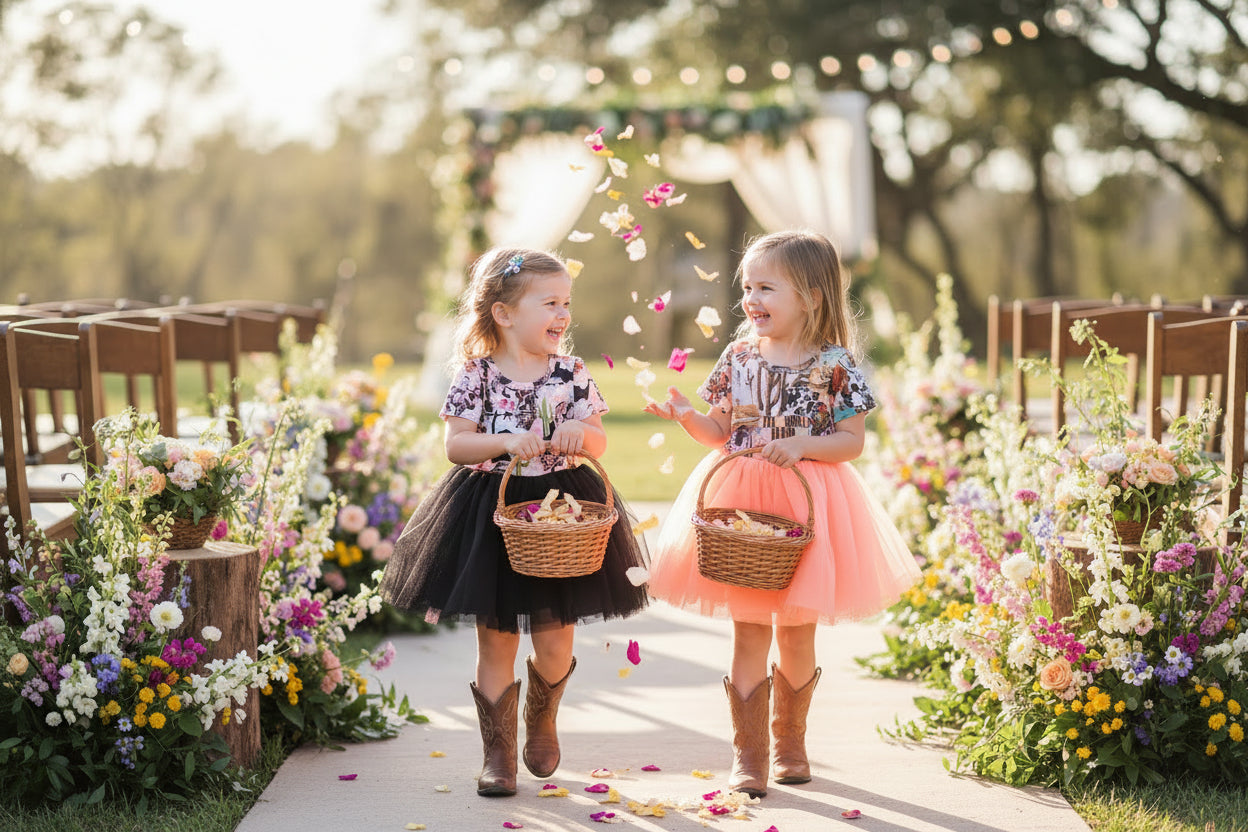 Western Party Dress for Girls | TUTU Dress, Cowgirl Birthday Dress, Western Flower Girl Dress for girls, toddlers and babies. Dress is available in turquoise, black and peach. Each tutu skirt bottom has it's own western print top. So cute!