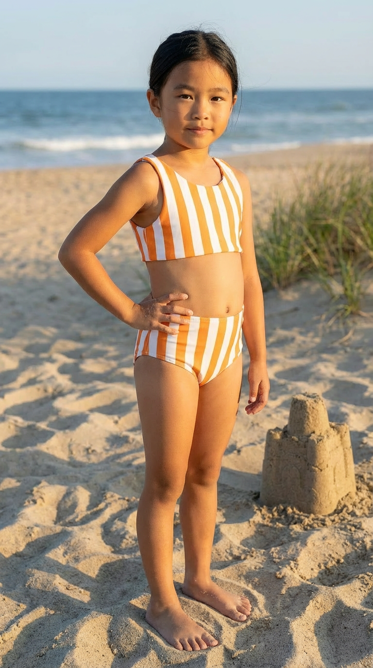 Highland Cow Reversible Tankini • Western High Waisted Swimsuit for Girls