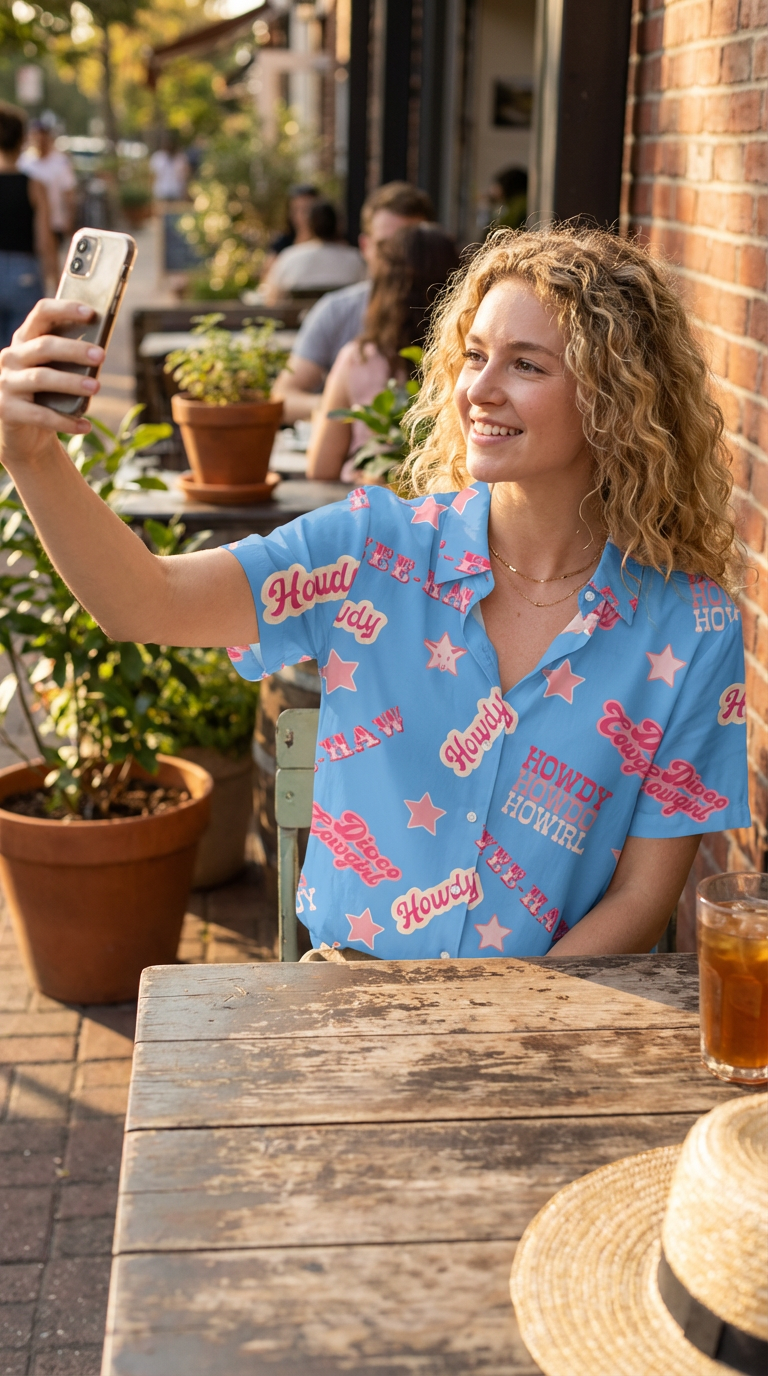 Women’s Western Button Up Shirt | Pink Cowgirl Button Down |