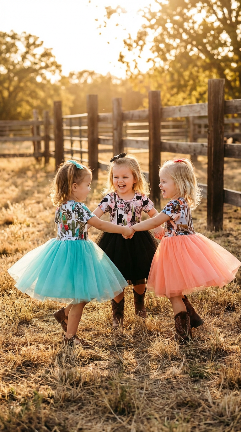 Toddler Cowgirl Tutu Dress | Girls Western Birthday Outfit
