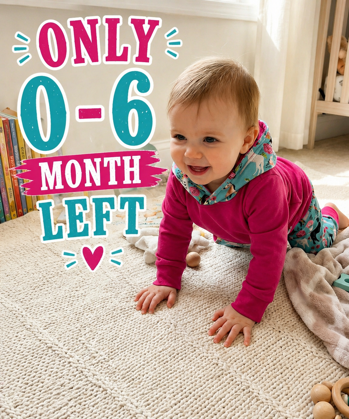 Baby Girl Horse Outfit: Hot Pink Hoodie & Jogger Set