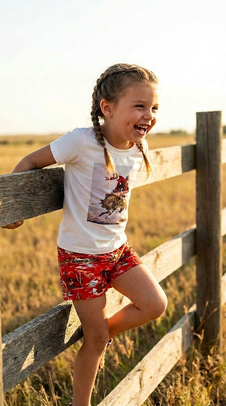 Girls Cowgirl Outfit, Cowboy Shorts