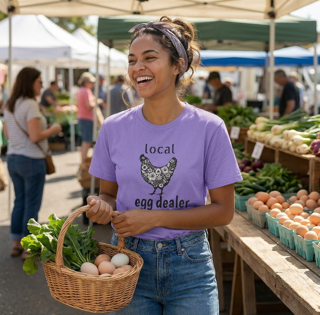 Local Egg Dealer T-Shirt, Comfort Colors® Chicken Tee