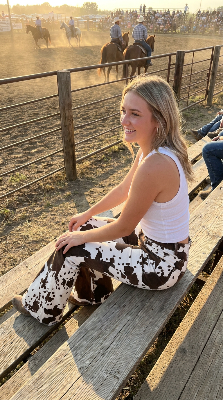 Cow Print Jeans Women | Western Bell Bottom Pants High Waisted Wide Leg Cowhide Pants
