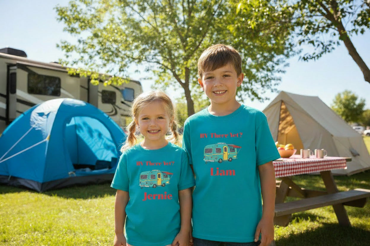 MATCHING FAMILY RV THERE YET TSHIRTS, PERSONALIZED SHIRTS