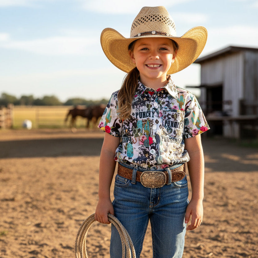 Rodeo Ready! 🤠
It’s almost Rodeo Time, and these Brother and Sister Rodeo Shirts are absolutely adorable! Whether your little Cowboy or Cowgirl is a rodeo fan or heading to the arena, these Punchy Cowboy & Cowgirl Shirts will have them looking like a true Showstopper! 🌟
✨ Why You’ll Love It:
✔ Cowboy Shirt & Cowgirl Fringe Leotard – Perfect for rodeo season!
✔ Fringe Leo adds the cutest Western flair for your little cowgirl.
✔ Soft & stretchy Cotton/Spandex blend for all-day comfort.