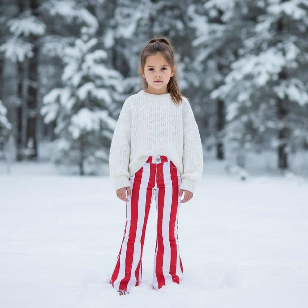 RED STRIPED CHRISTMAS JEANS