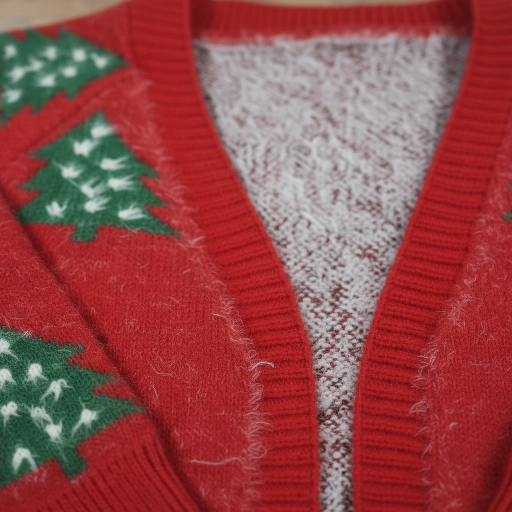 Girls Red Christmas Tree Cardigan – High-Quality Holiday Sweater – Toddler & Kids Christmas Outfit – Cozy Boutique Knit – Razels