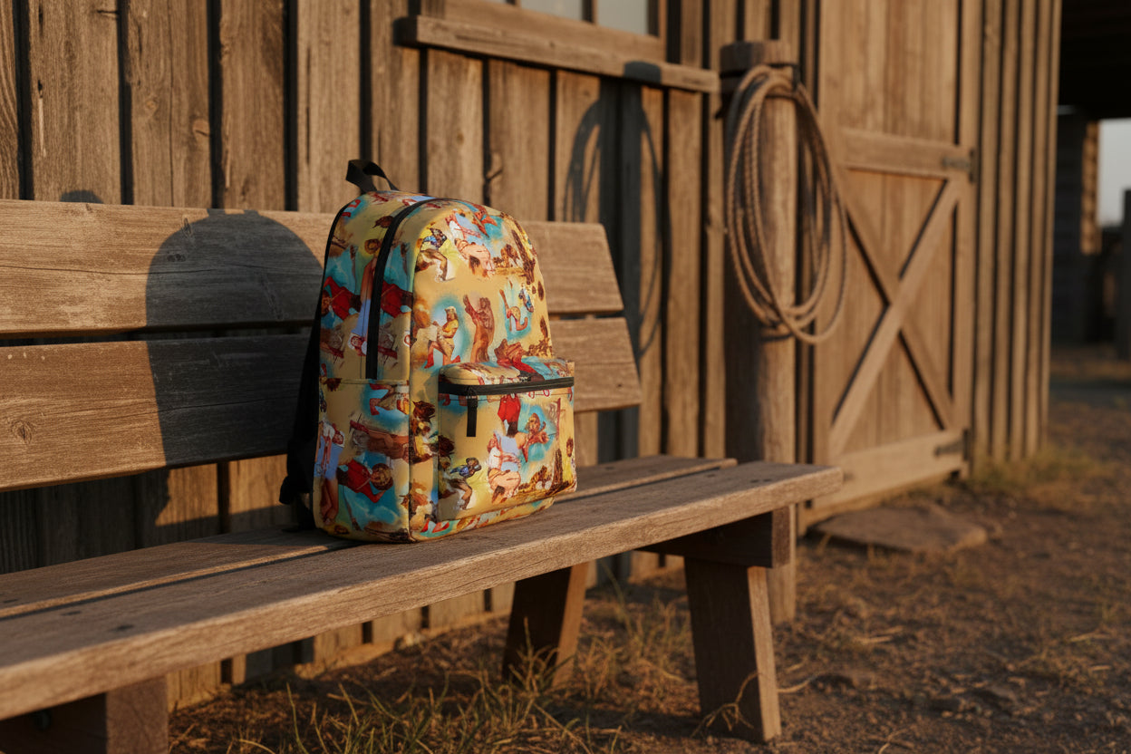 🎒 Vintage Cowgirl Backpack – Retro Western Vibes!
Customizable Cowgirl Print | Western School Bag | Personalized or Blank
Add a name or initials, or keep it blank for that classic vintage look.
It’s lightweight but tough—ready for books, boots, or weekend getaways.
✓ Roomy interior
✓ Adjustable shoulder straps for all-day comfort
✓ Made from strong yet lightweight spun polyester
✓ Inner name tag + secure zippered compartments
✓ Optional personalization with name or initials