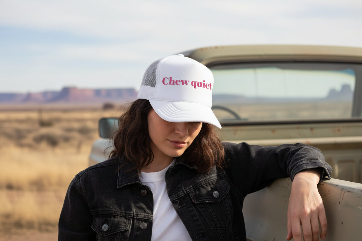 CHEW Quieter Foam Trucker Hat | Funny Embroidered Cap | Custom Humor Hat -Razels