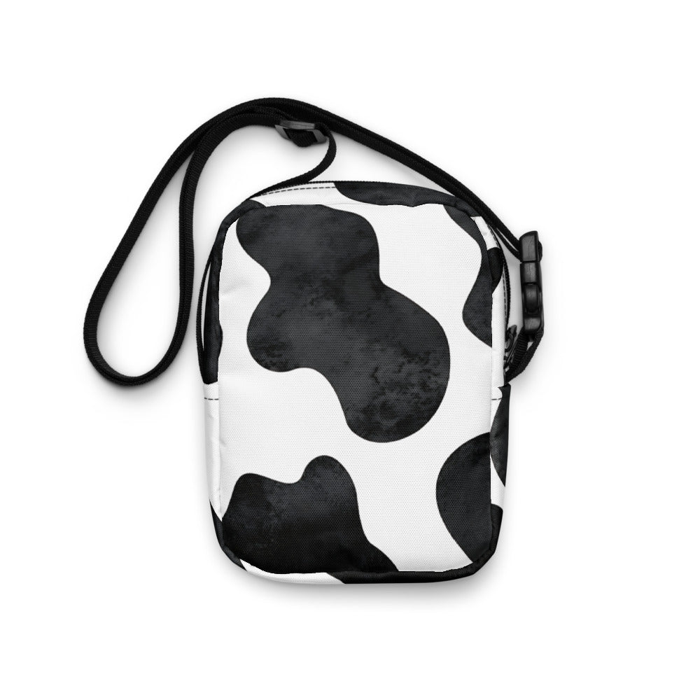 Cowprint Utility Crossbody Bag – Personalized Mini Western Purse with Name